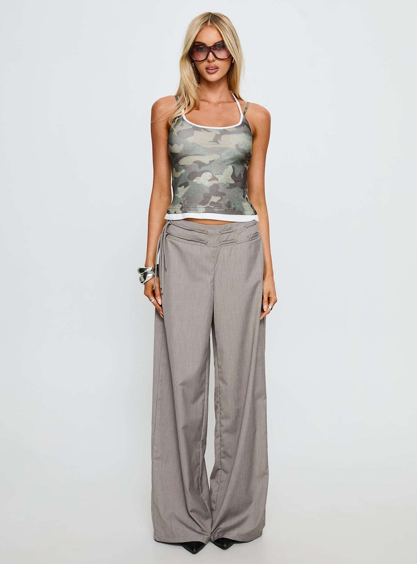 Piera Layered Cami Top Camo - Image 7
