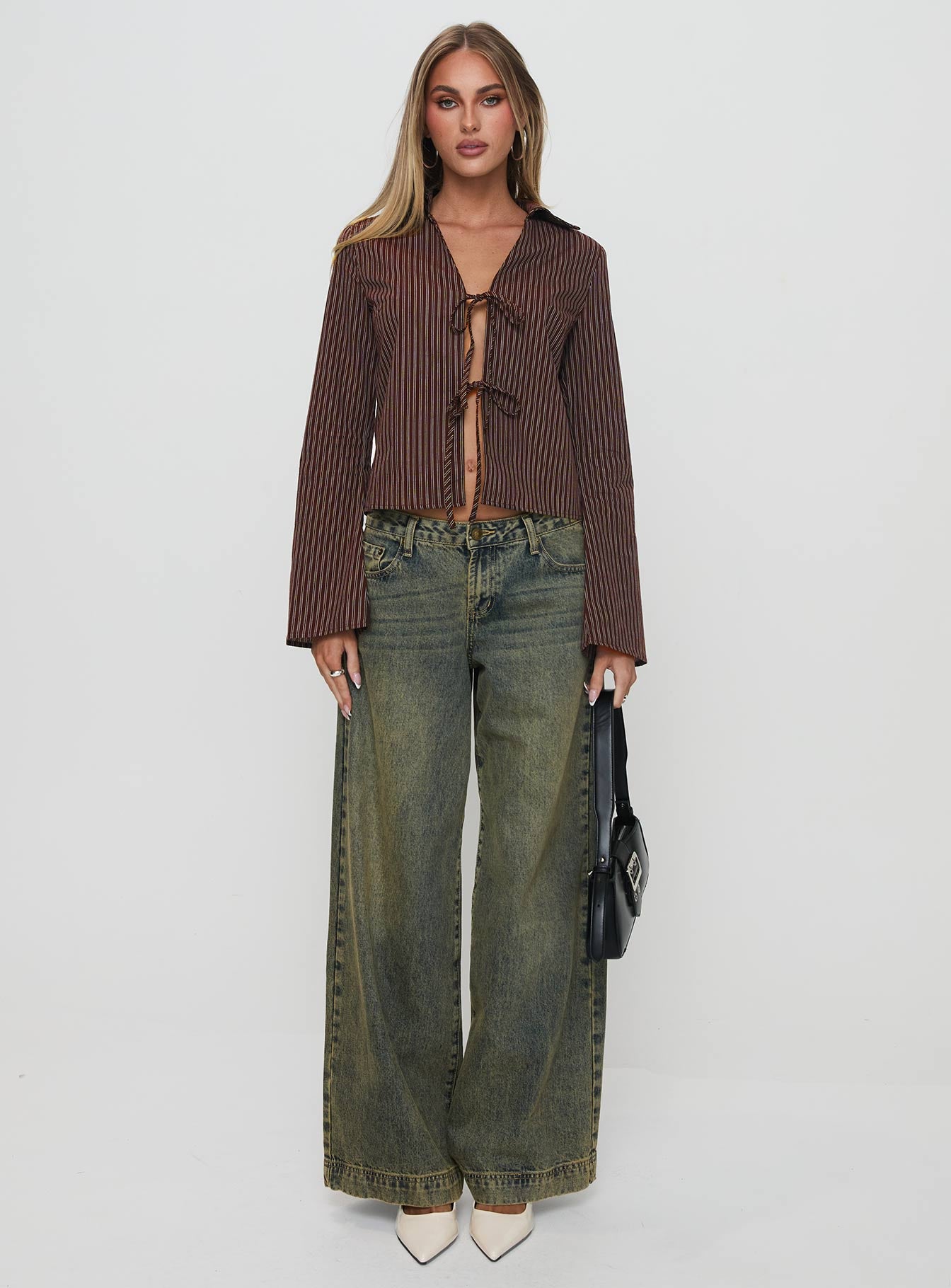 Rozetti Long Sleeve Top Brown Stripe - Image 7