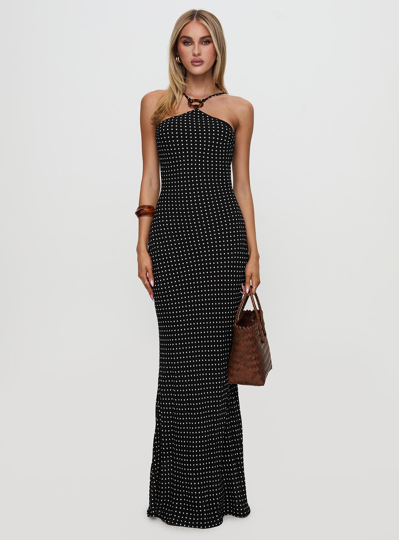 Evyn Halter Maxi Dress Polka Dot - Image 6