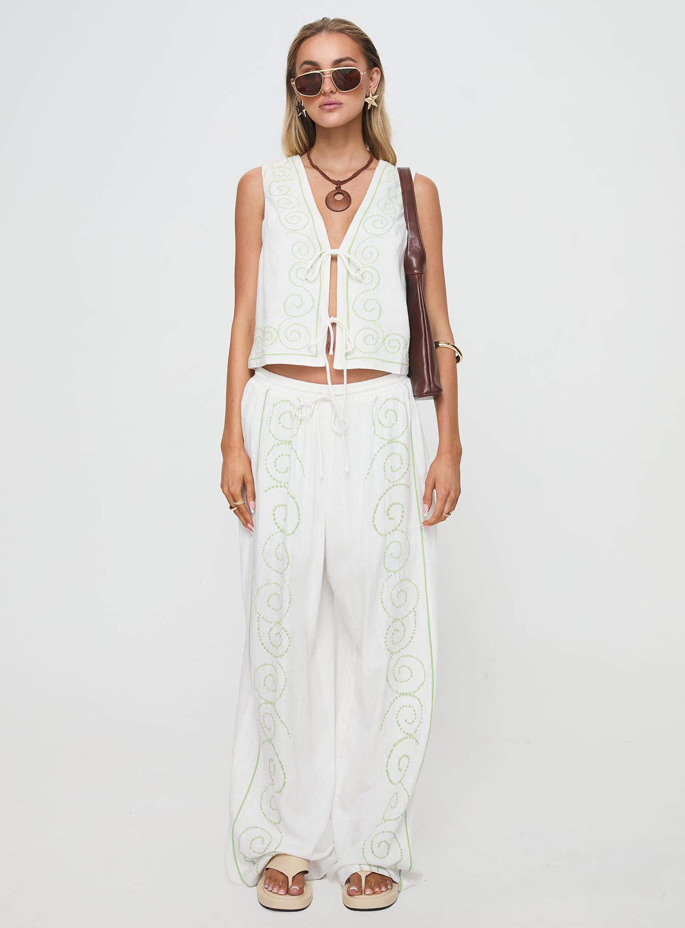 Kindred Pants White / Green - Image 7