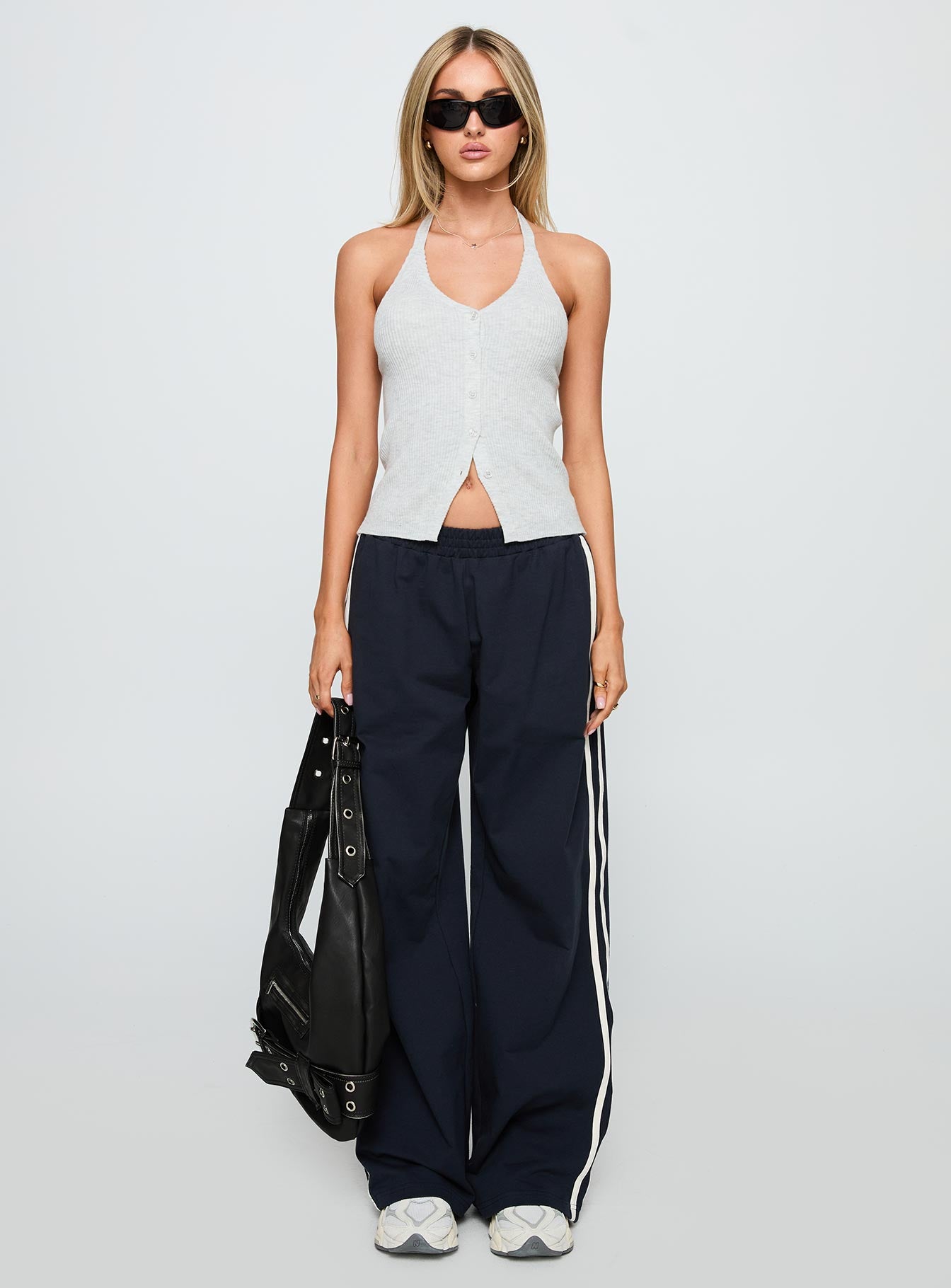 Suzu Knit Halter Top Grey - Image 6