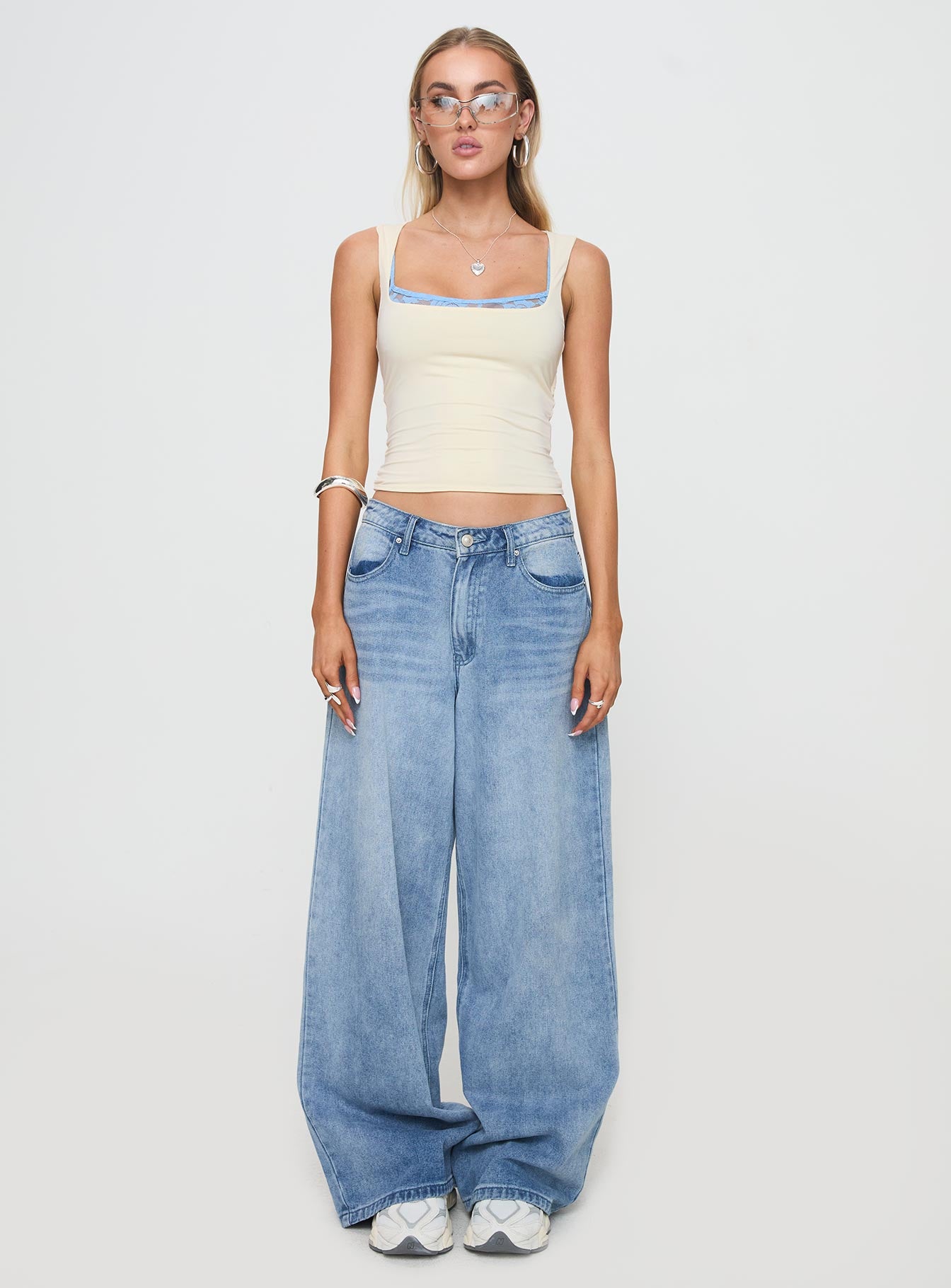 Back In Time Top Cream / Blue - Image 7