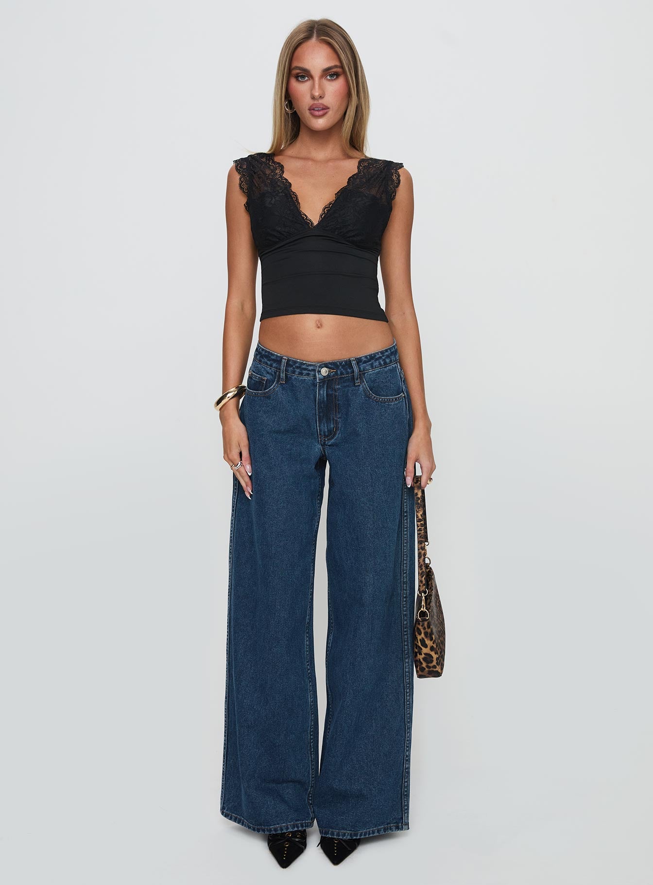 Ramos Low Rise Denim Jeans Dark Blue Wash - Image 7