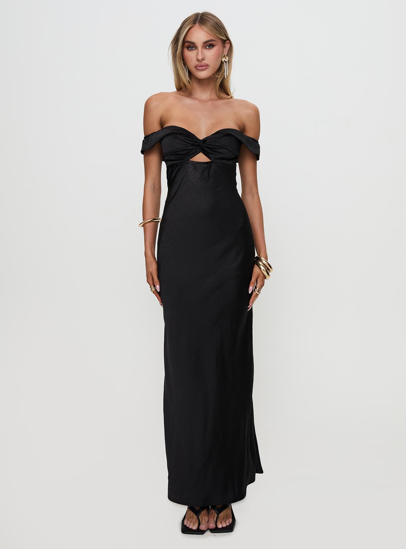 Rava Off The Shoulder Maxi Dress Black - Image 6