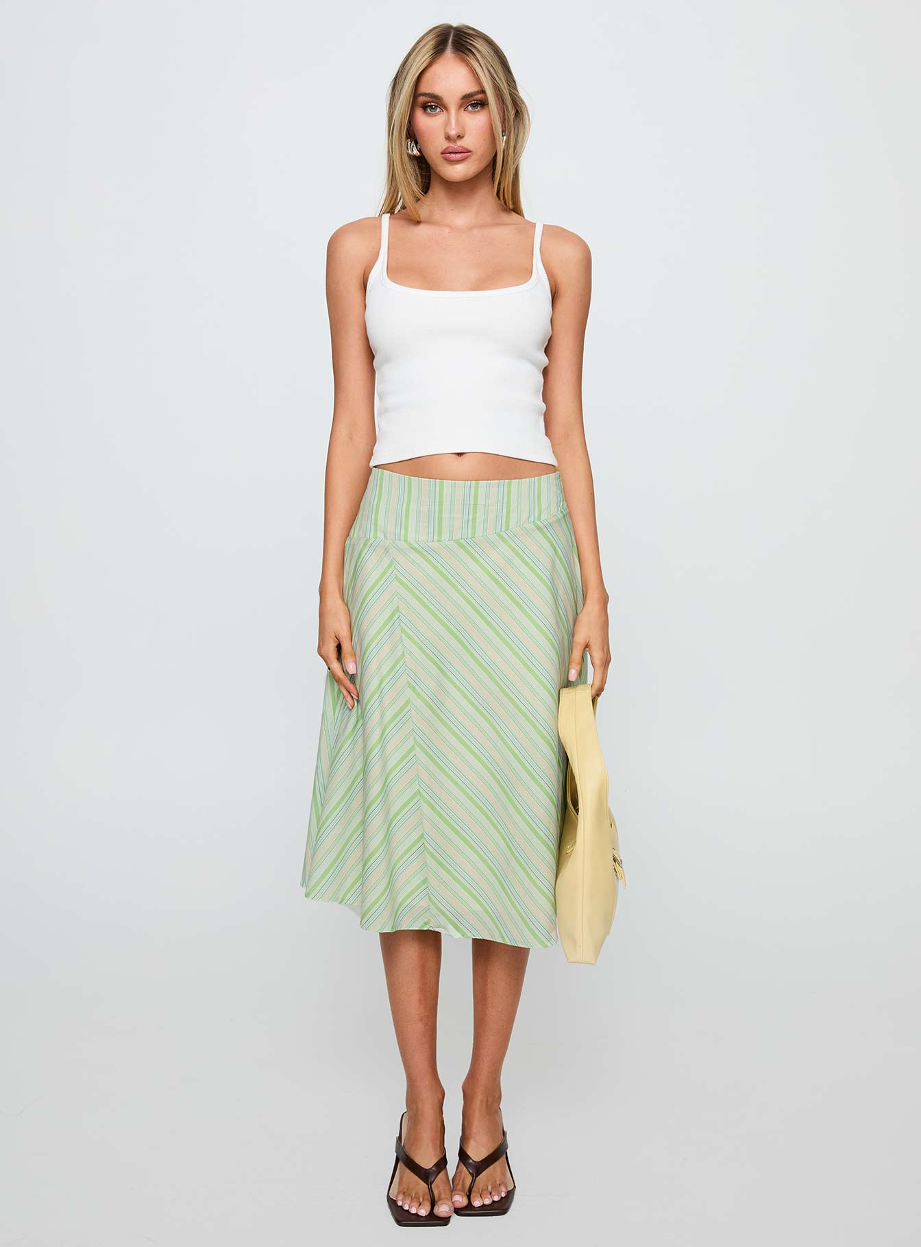 Vettie Midi Skirt Green Multi - Image 7