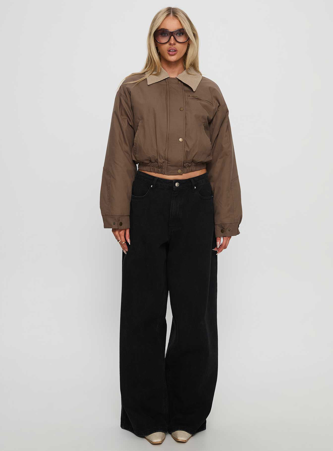 Fateful Collared Jacket Brown - Image 7