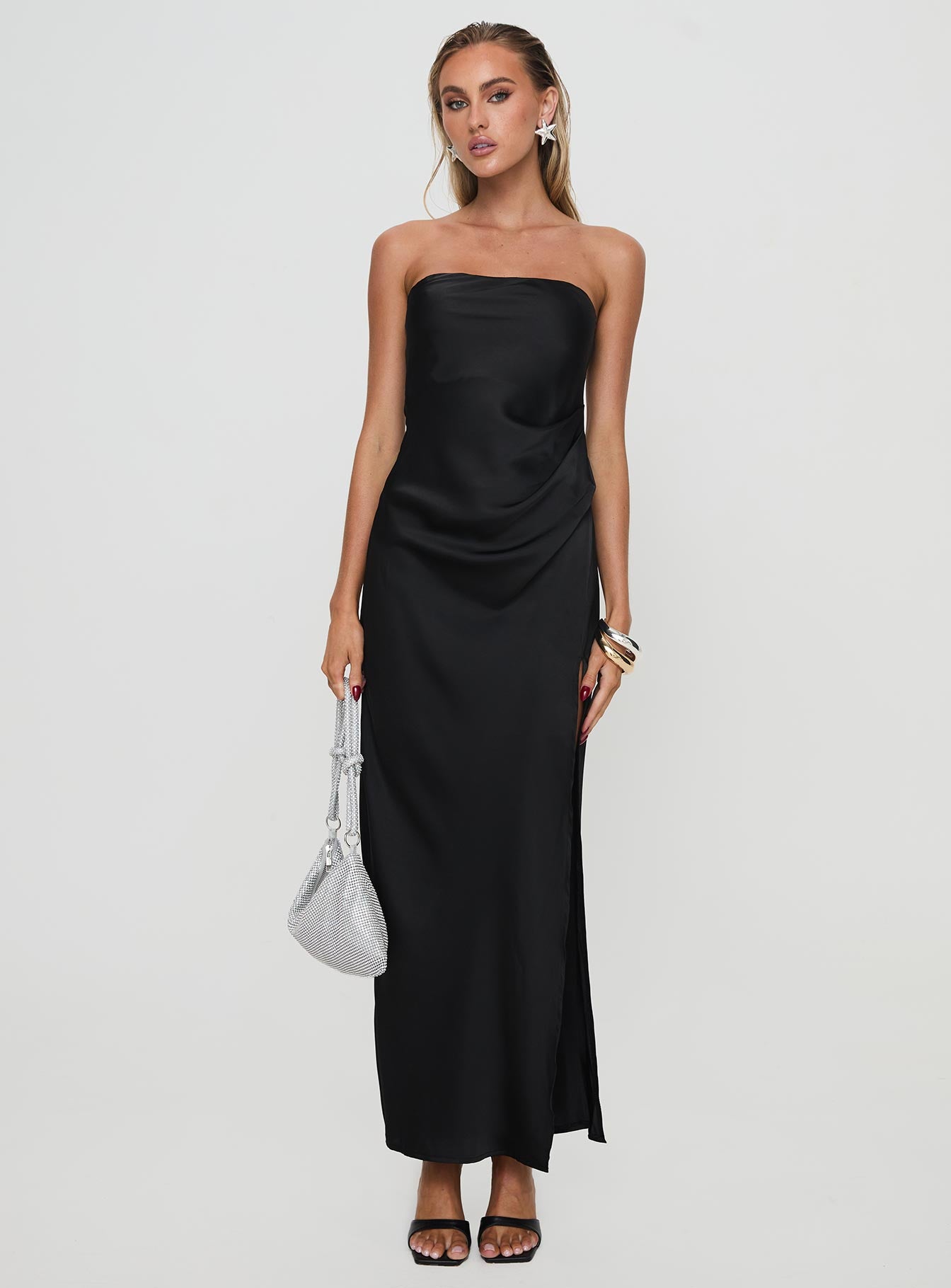 Marlisa Strapless Maxi Dress Black - Image 7