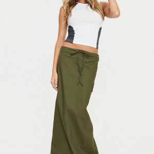 My Girl Maxi Skirt Olive