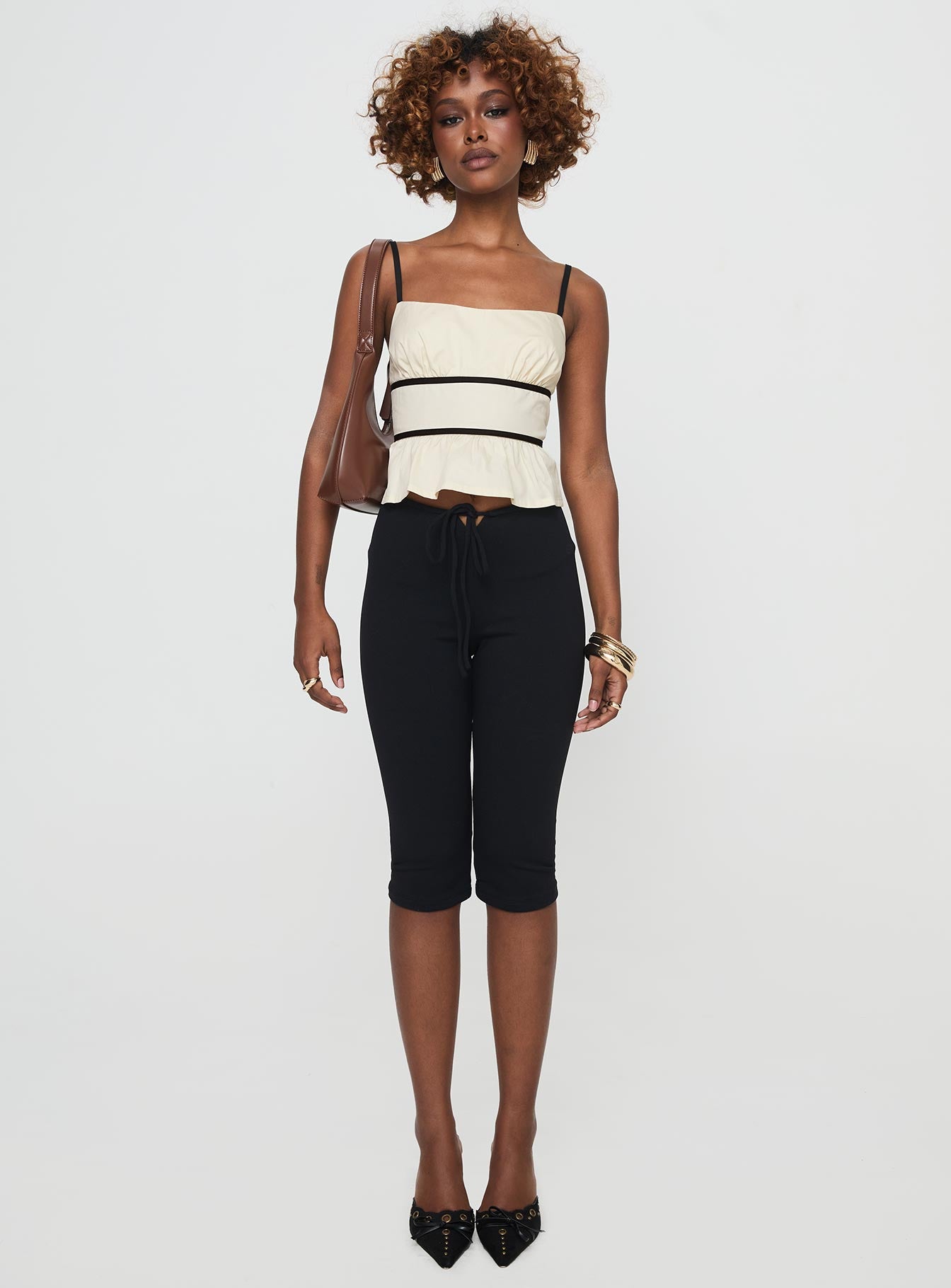 Daxon Top Cream / Black - Image 7