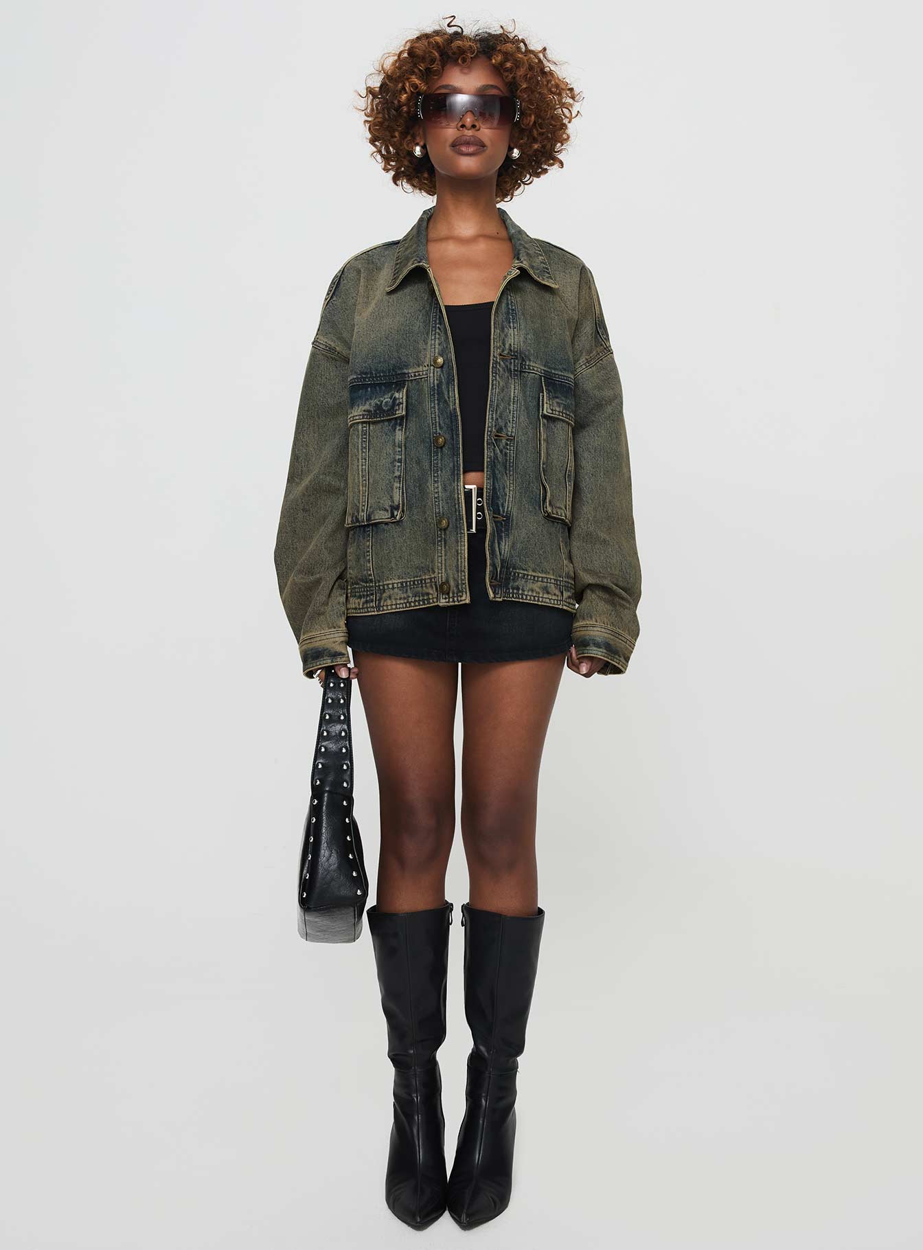 Kier Oversized Jacket Denim Antique Wash - Image 8