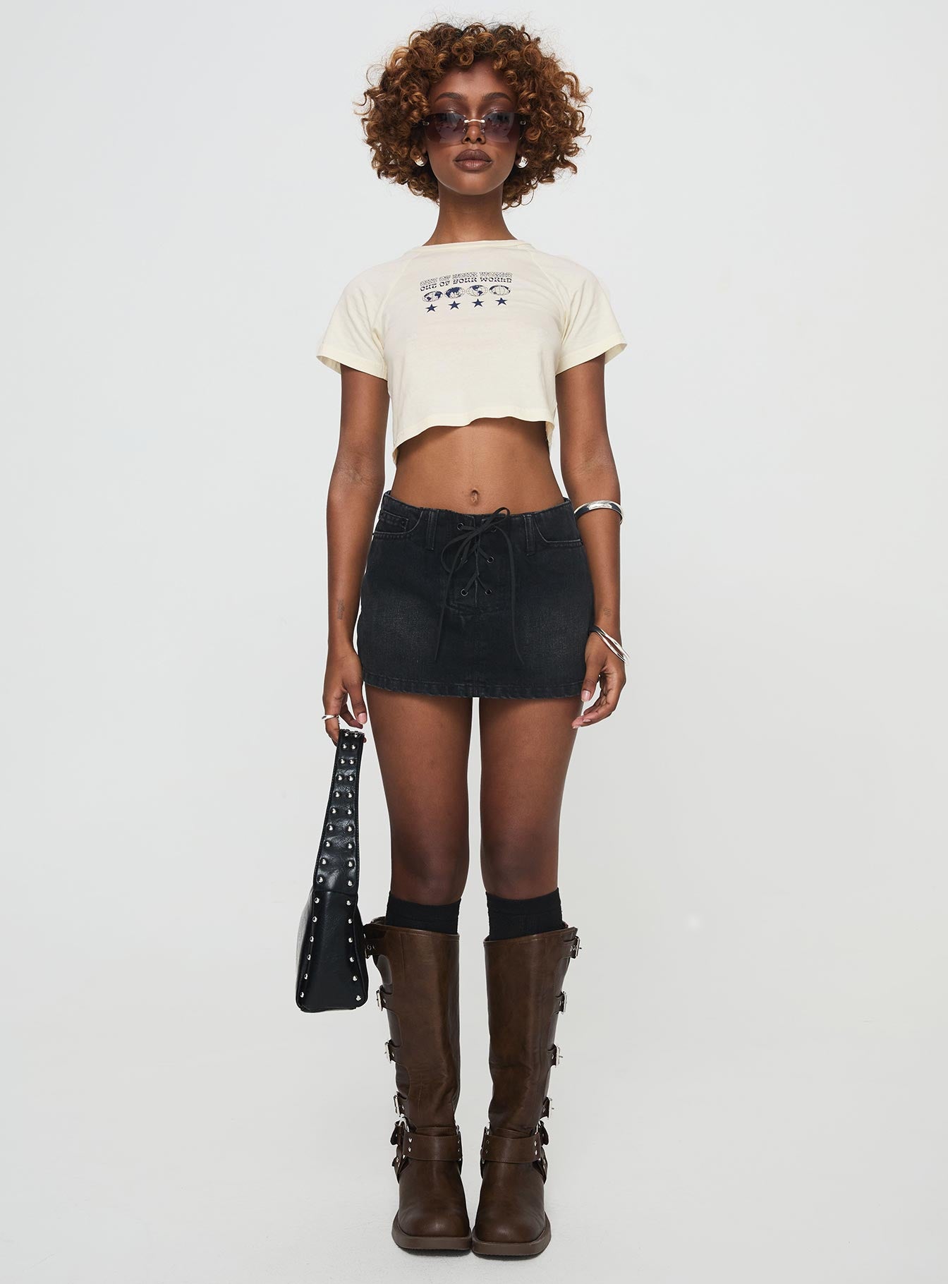Amethysta Denim Skort Black - Image 7