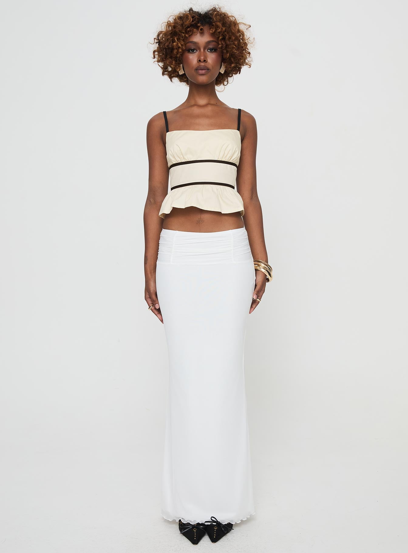 Meredith Maxi Skirt White - Image 7