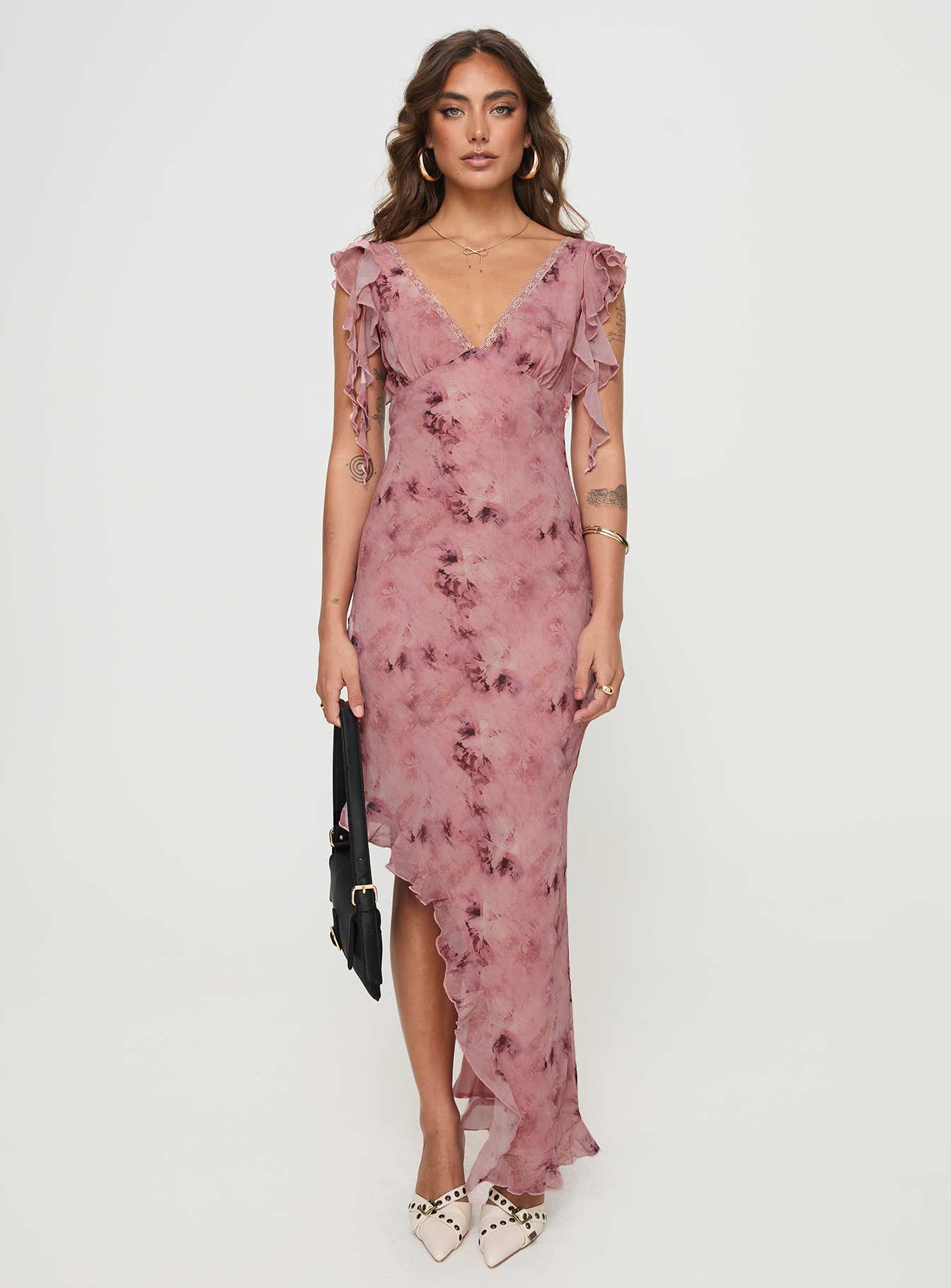 Vestige Midi Dress Pink - Image 7