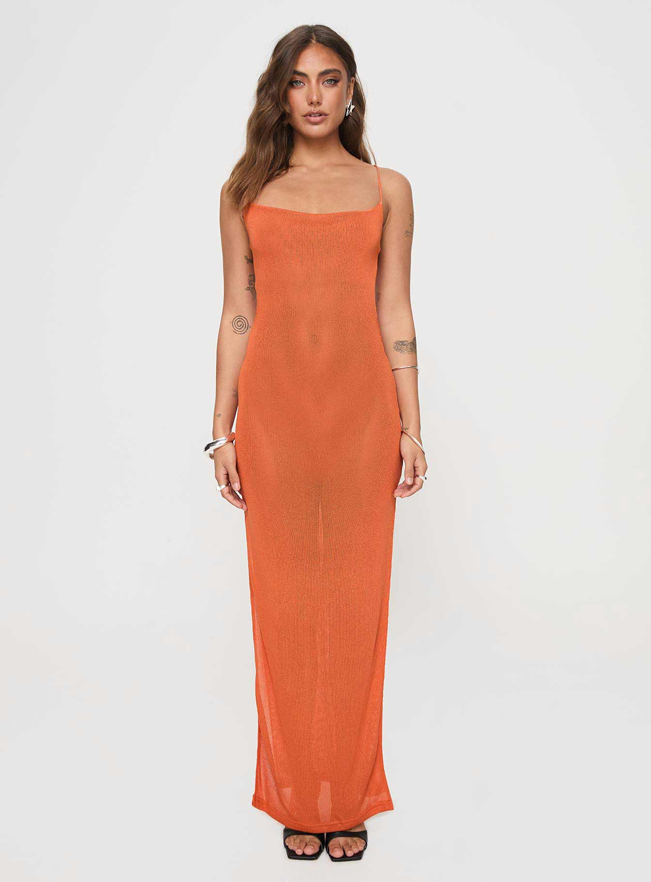 Cote Maxi Dress Orange - Image 7