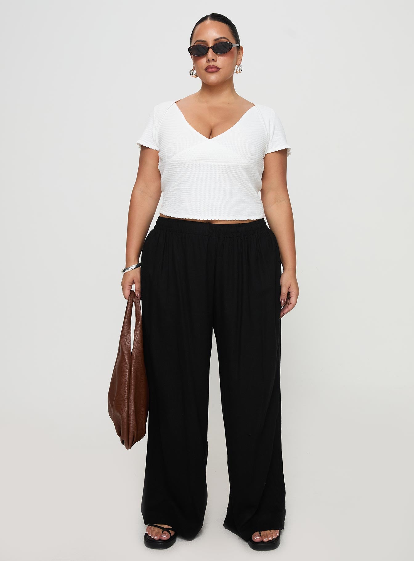 Louis Linen Blend Pants Black Curve - Image 7
