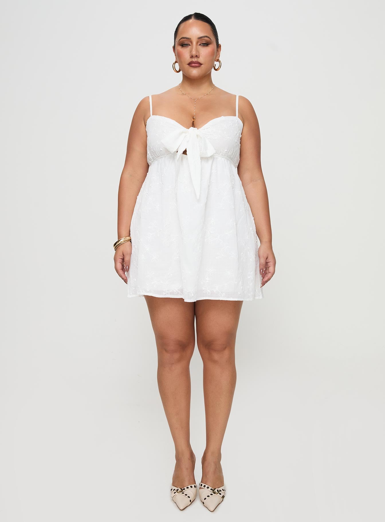 Granno Mini Dress White Curve - Image 7
