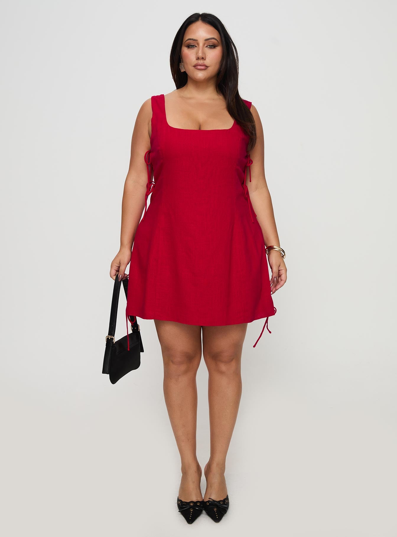 Play It Again Mini Dress Red Curve - Image 7