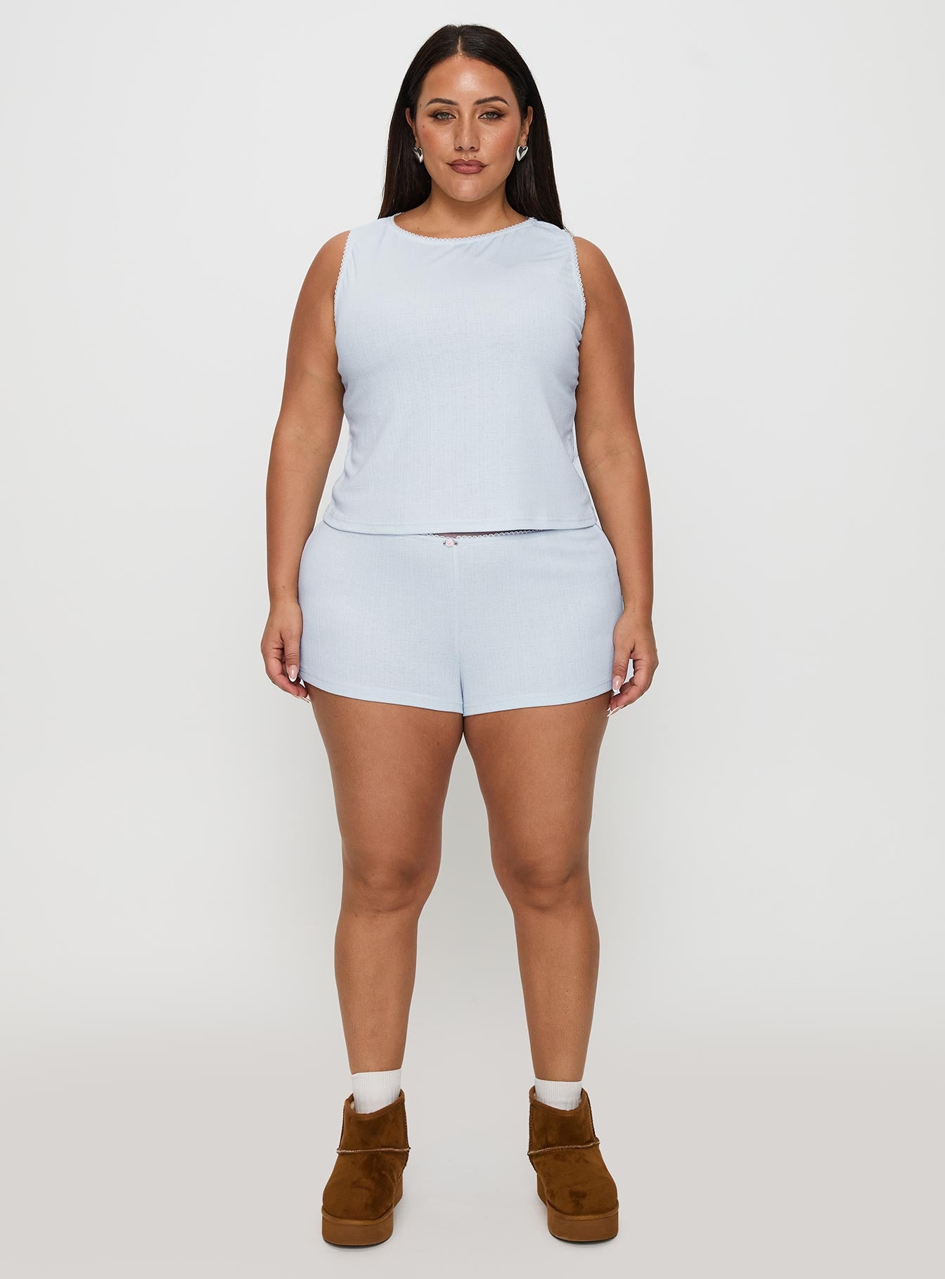 Serenitie Pointelle Sleep Set Blue Curve - Image 7