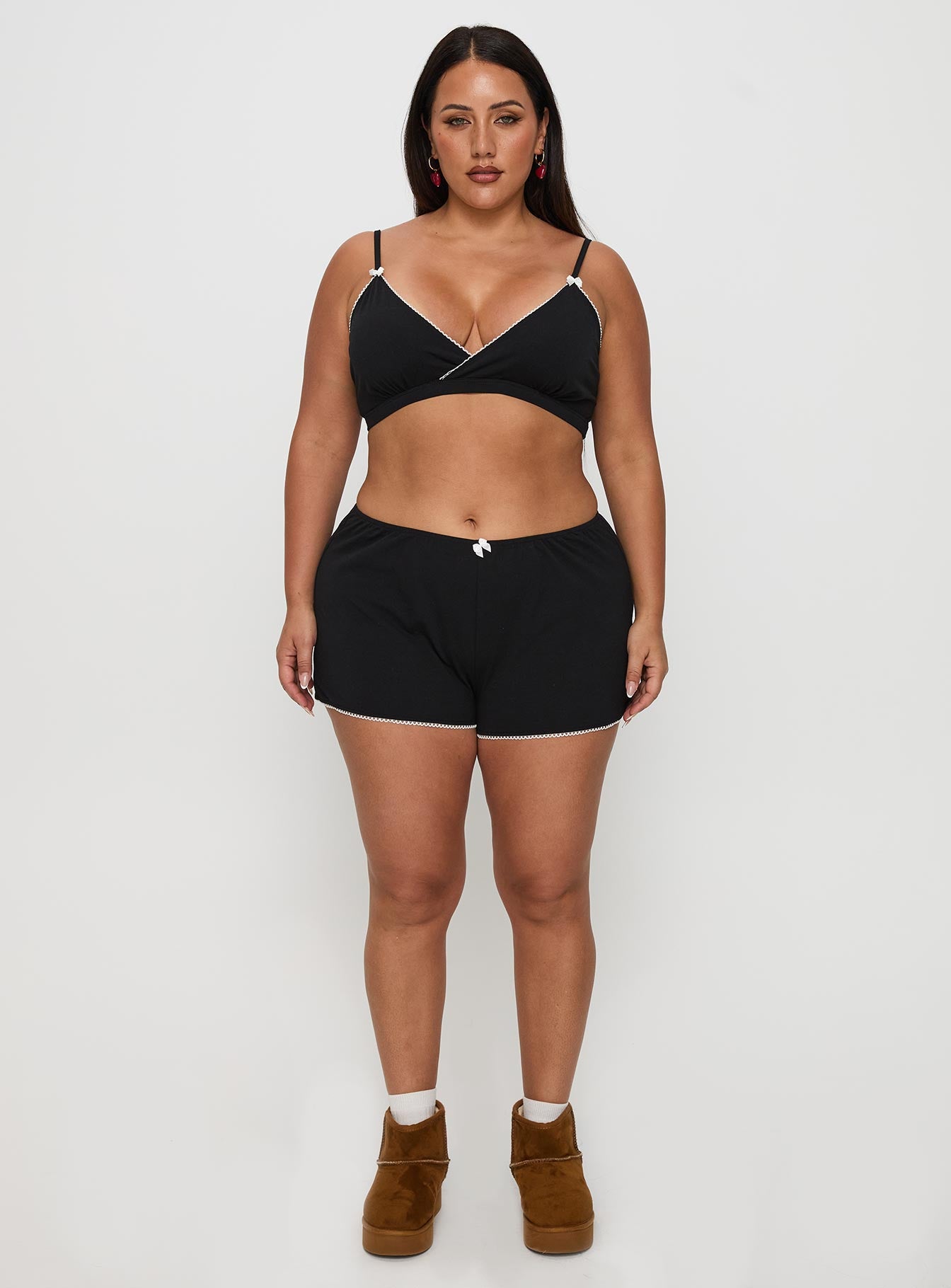 Slumber Jersey Sleep Bralette Black Curve - Image 7