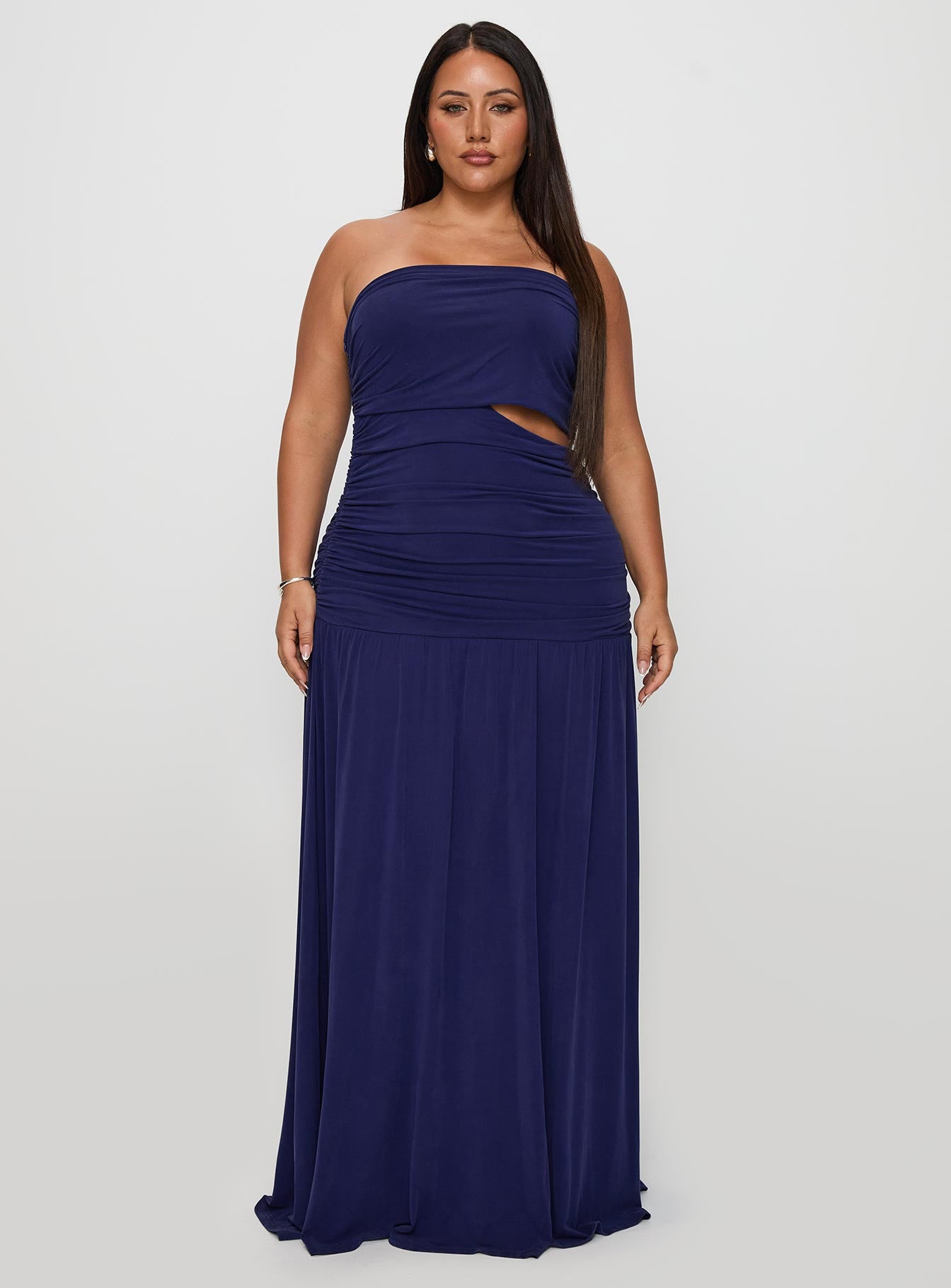 Grandeur Strapless Maxi Dress Navy Curve - Image 7