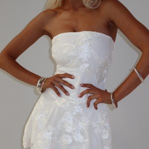 Meadow of Dreams Strapless Mini Dress White Floral Burnout