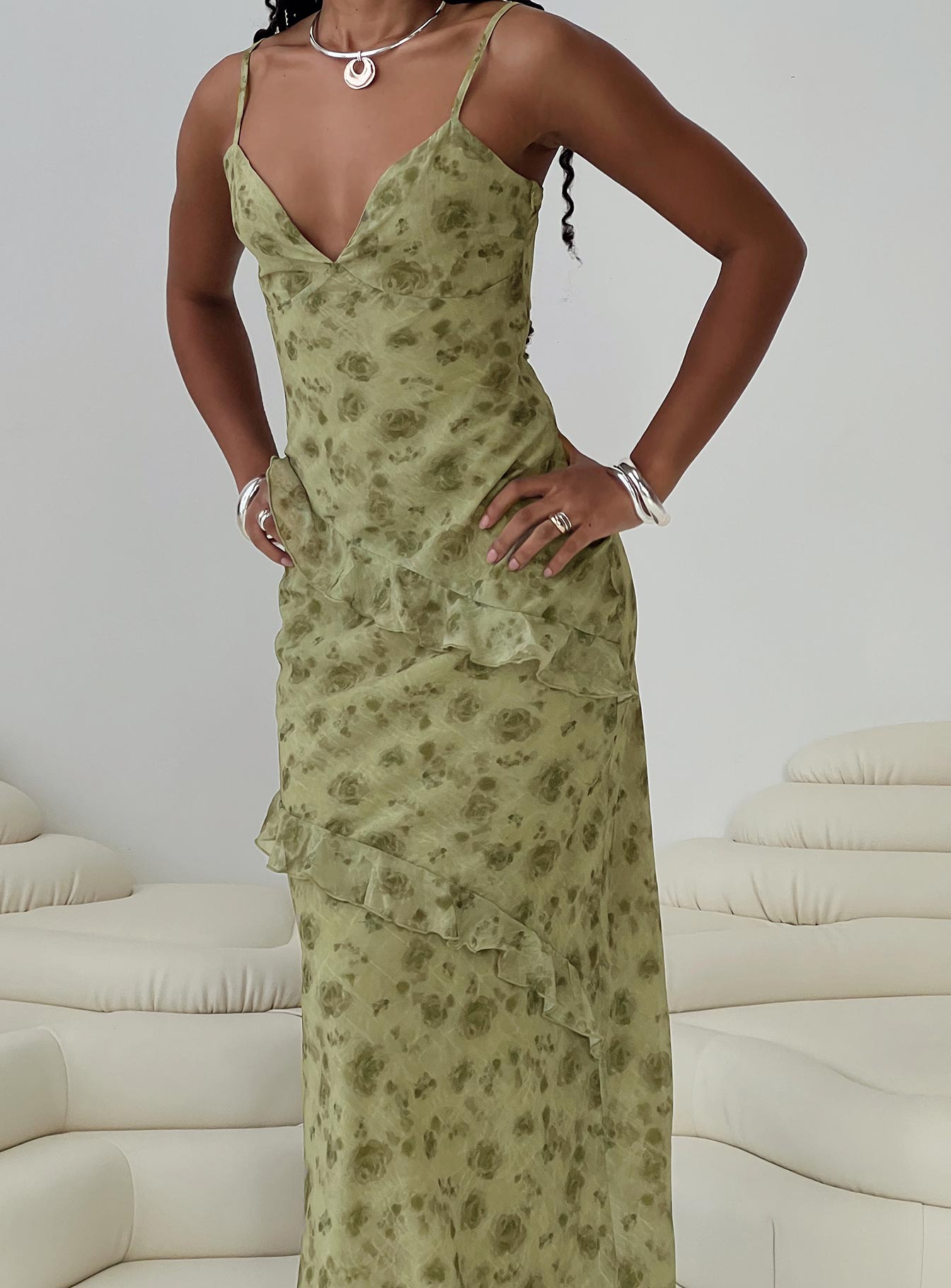 Teffoli Maxi Dress Green - Image 8