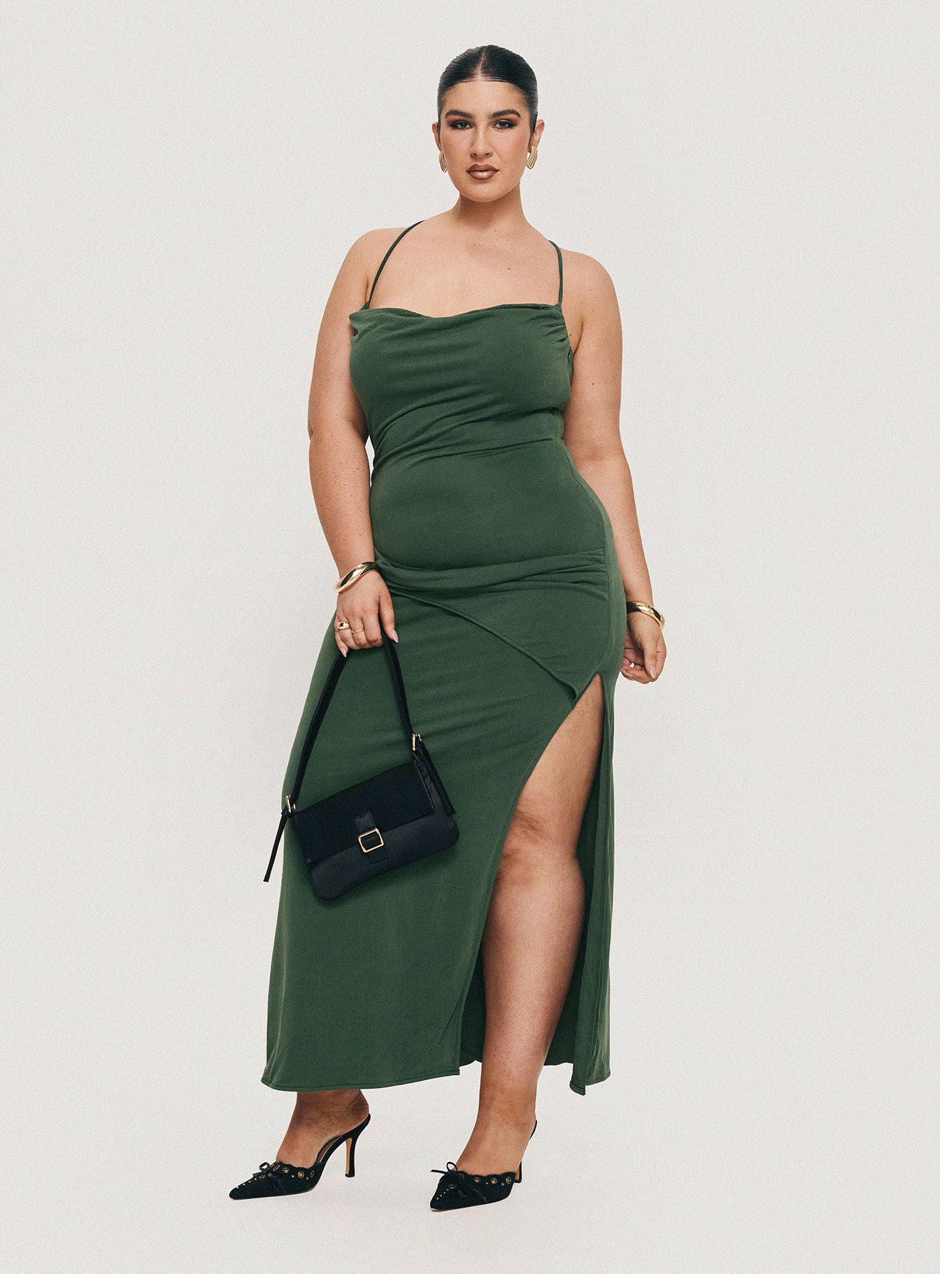 Marchesi Maxi Dress Green Curve - Image 8
