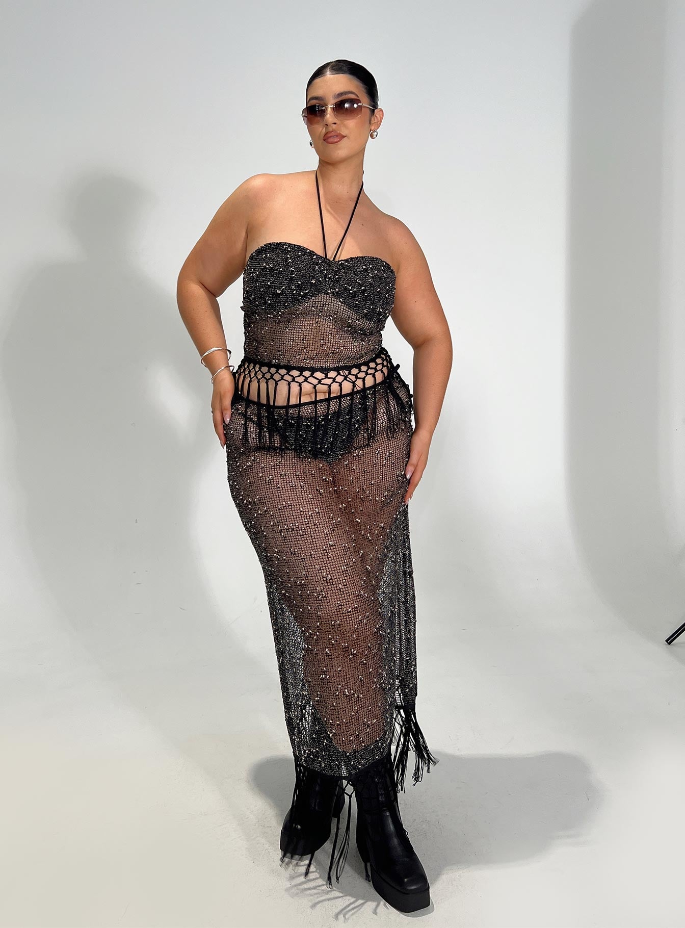 Alnet Maxi Skirt Black Curve - Image 8