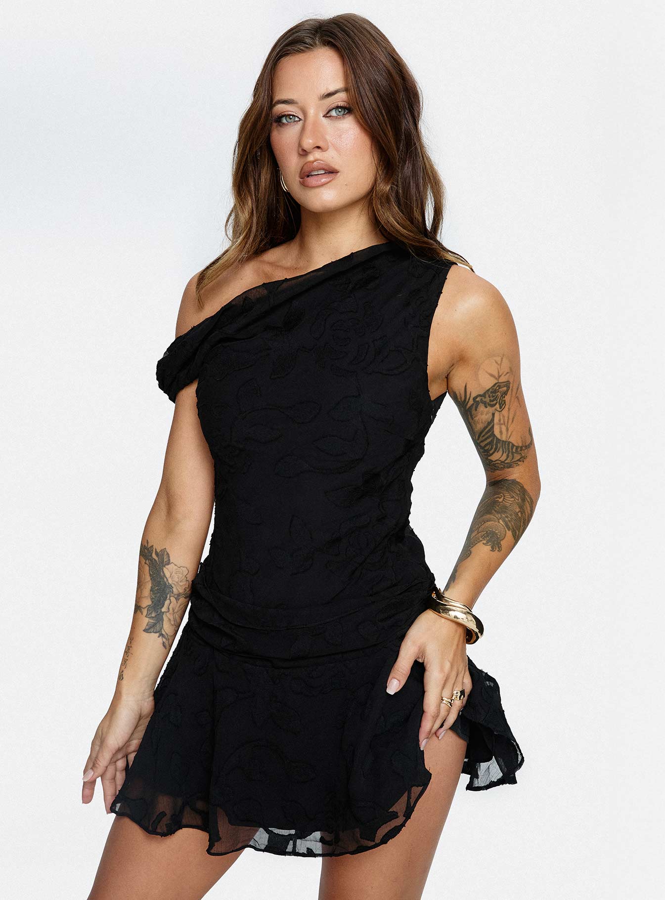 Emiline Off Shoulder Playsuit Black - Image 8