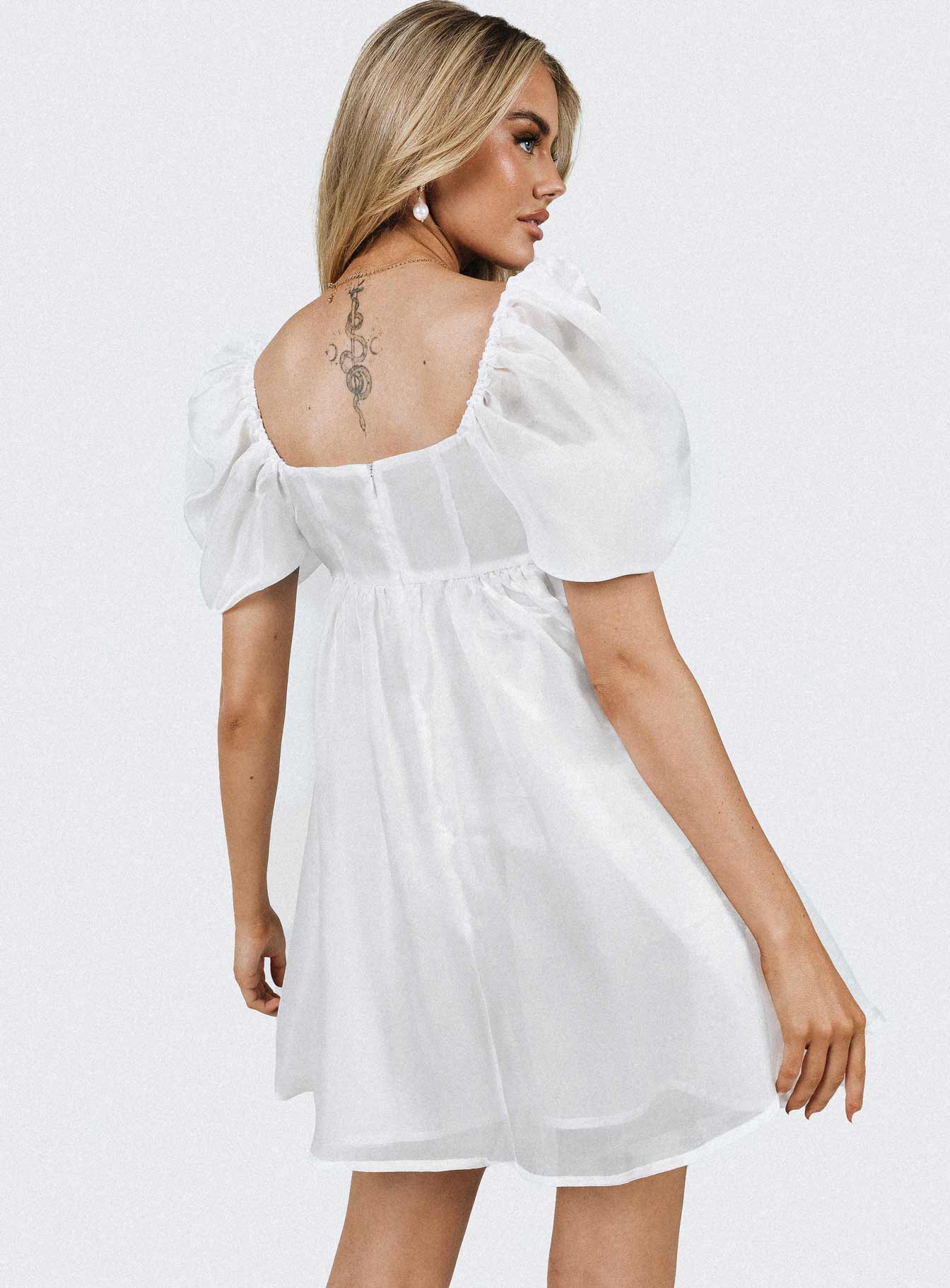 Alaya Mini Dress White - Image 4