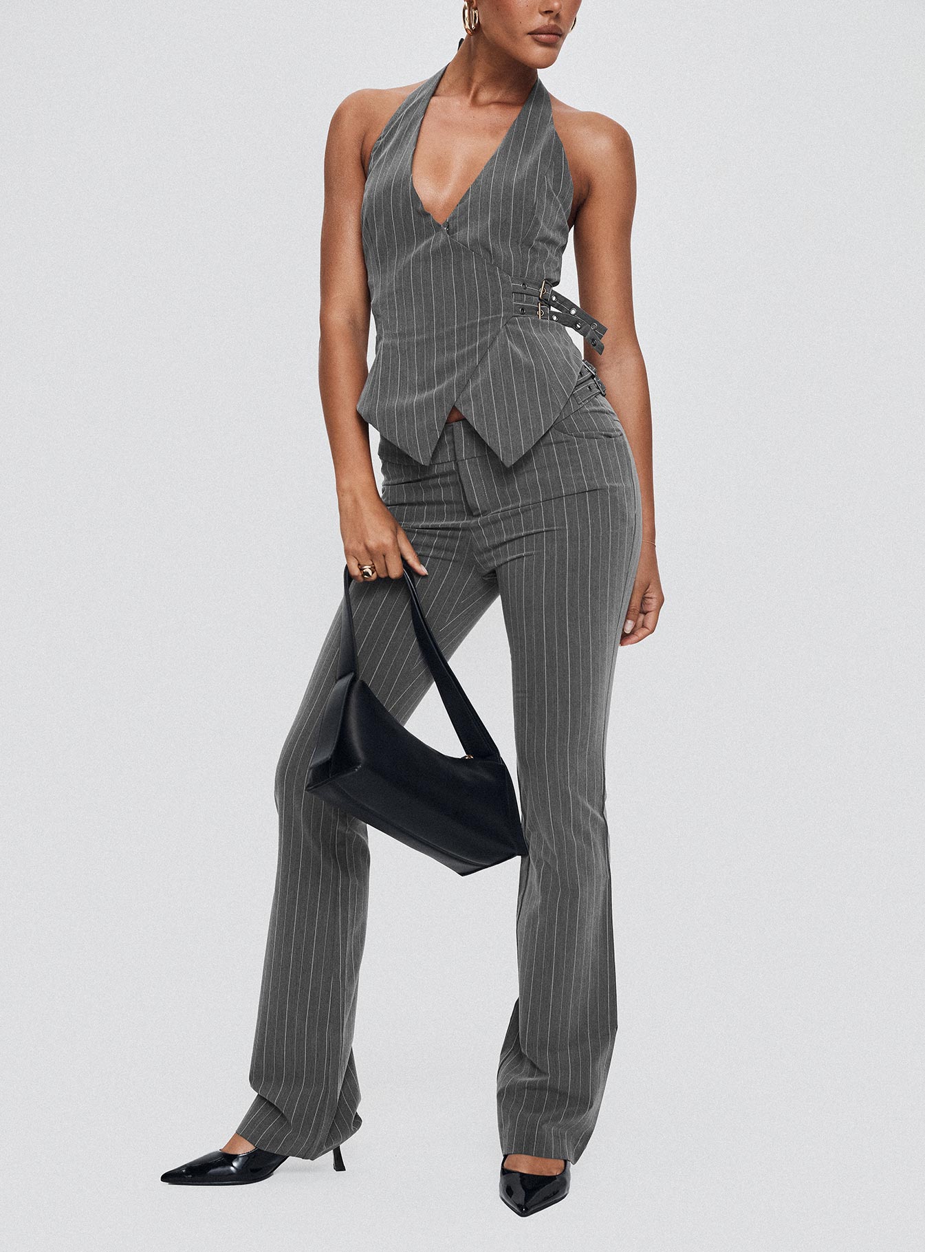 Calexico Buckle Pant Grey Pinstripe - Image 8