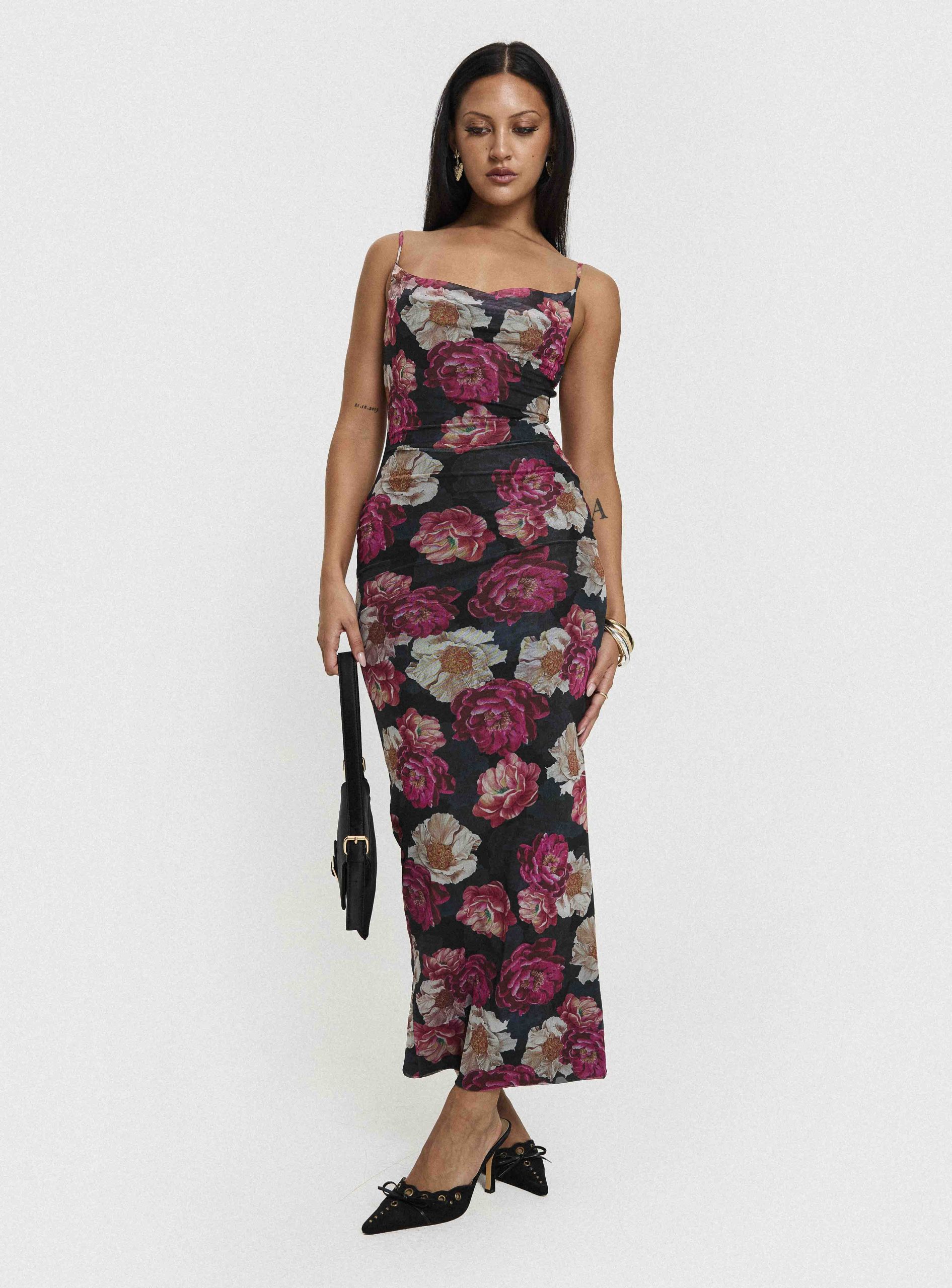 Auley Maxi Dress Multi / Red Floral - Image 8