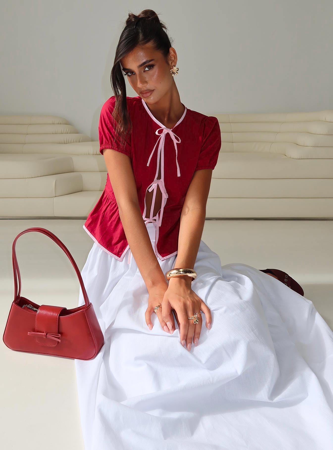 Valerio Maxi Skirt White - Image 6