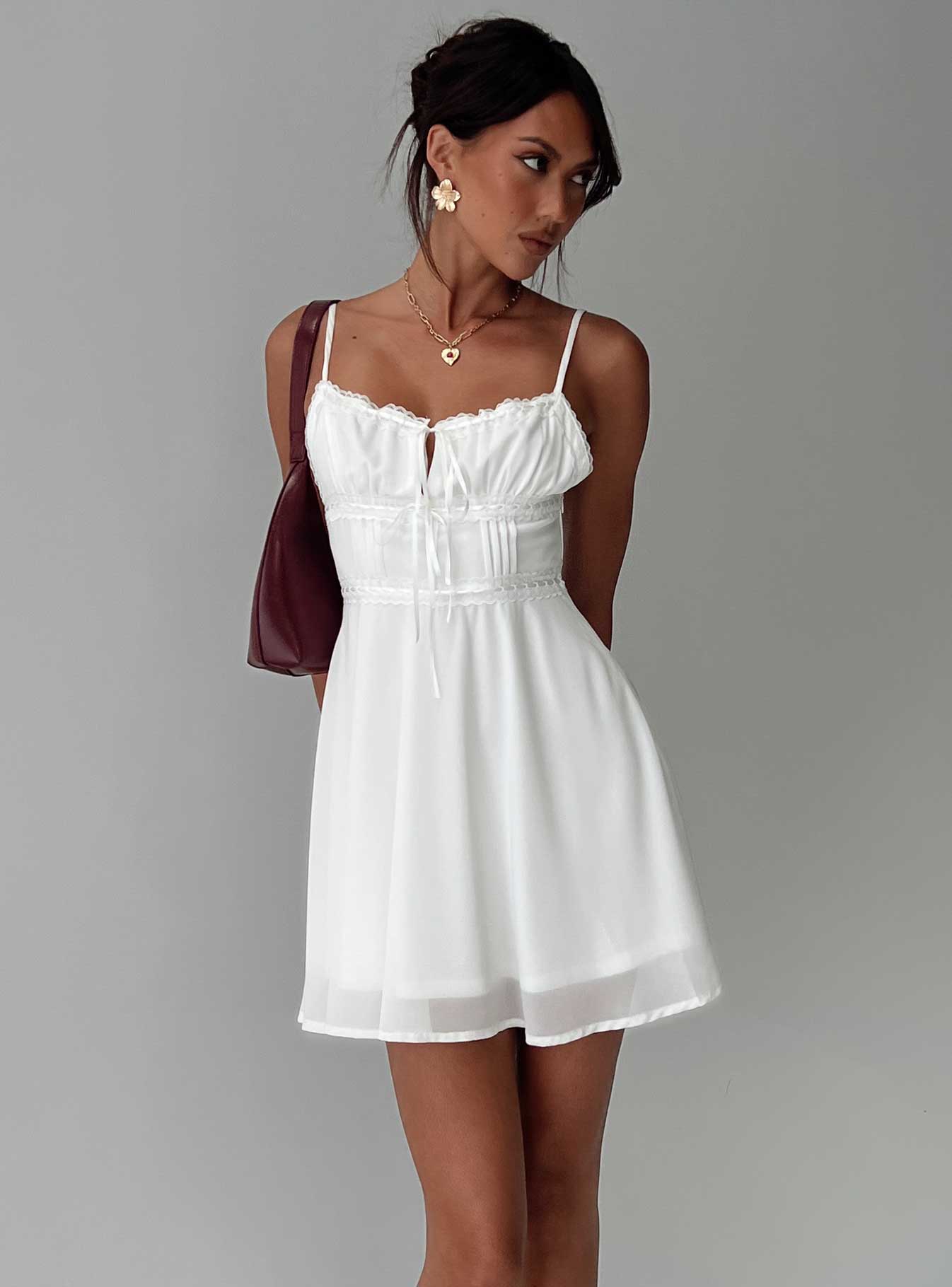 Pure Joy Mini Dress White - Image 8