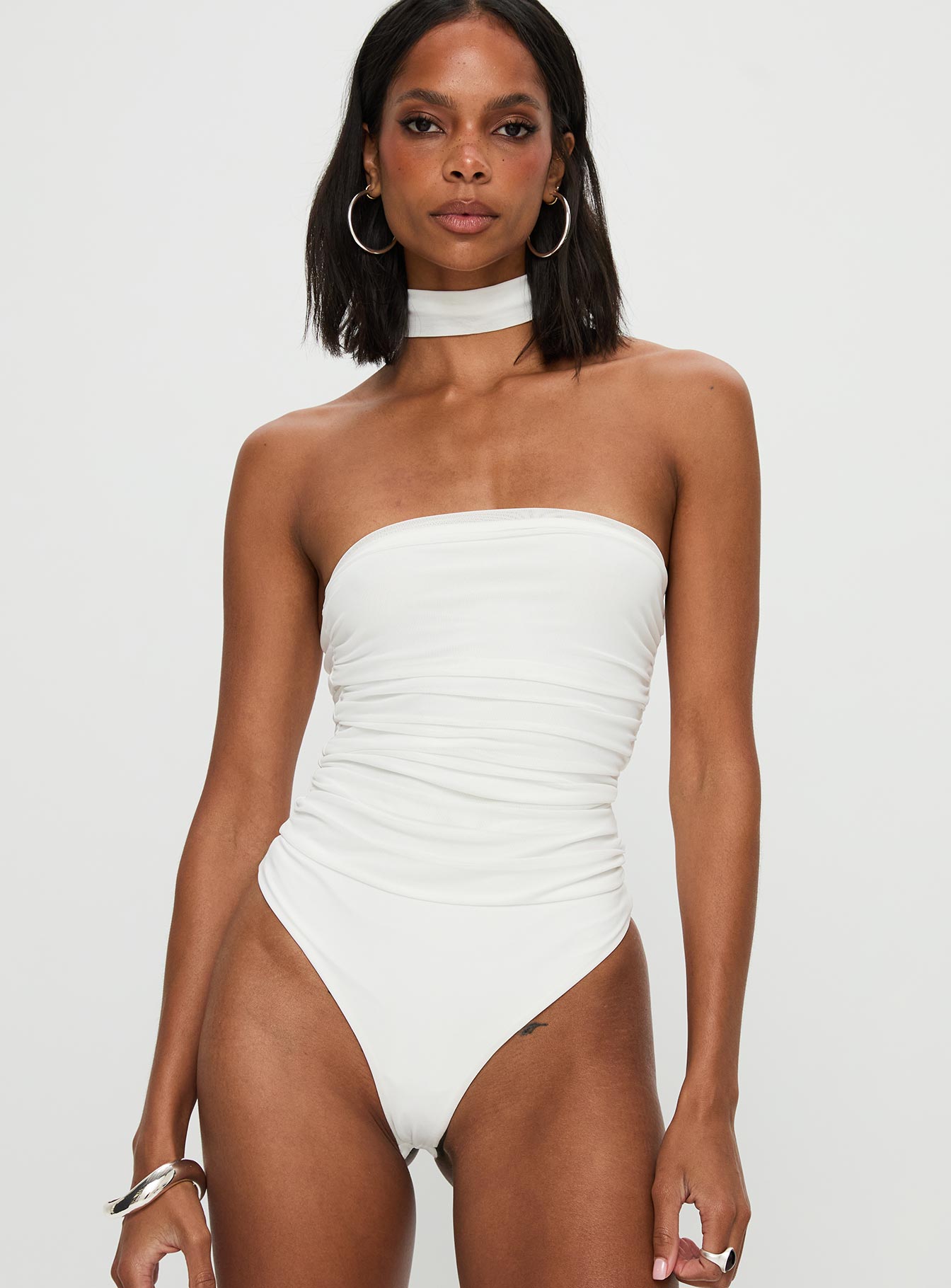 Sorelle Scarf Bodysuit White - Image 8