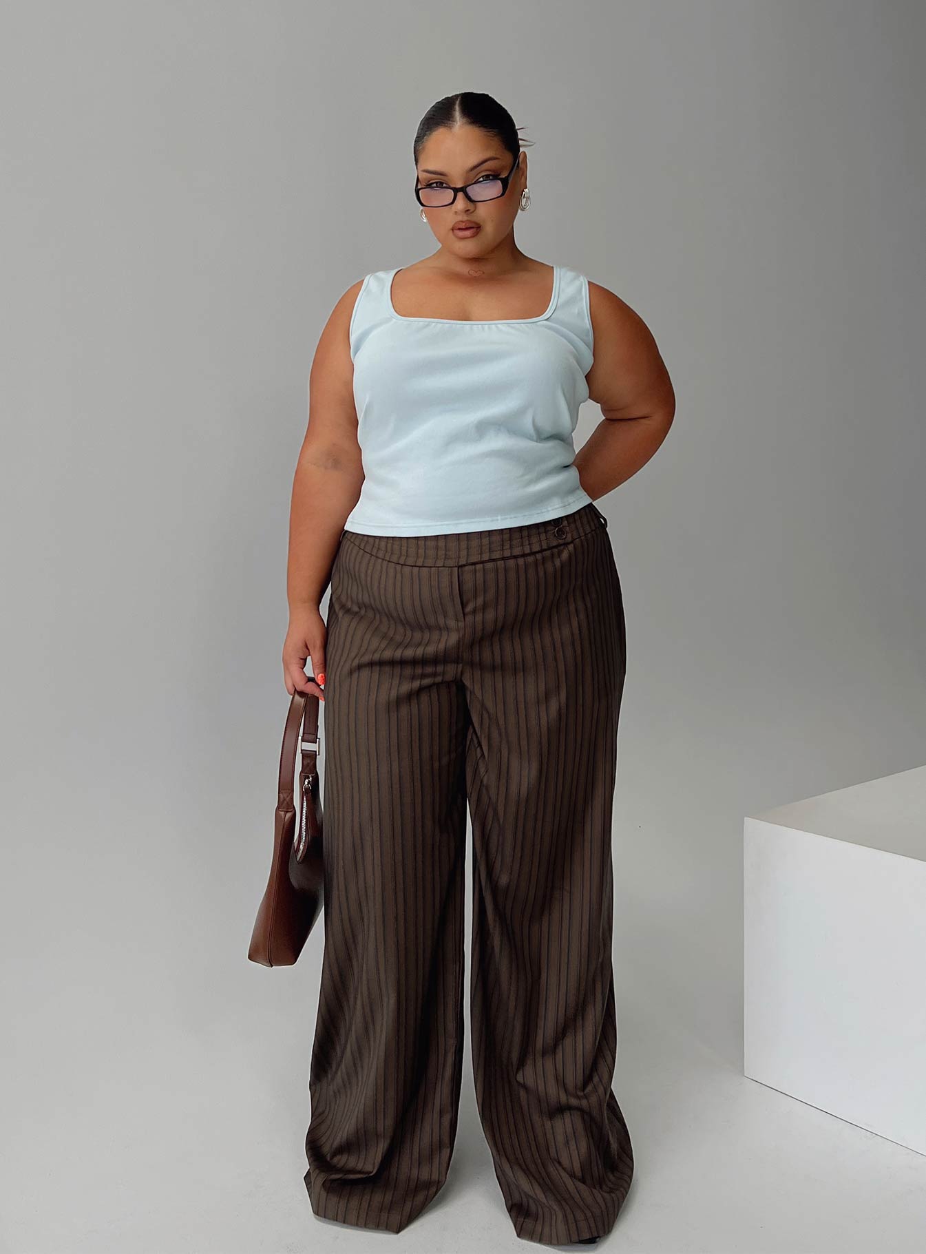 Cedars Low Rise Pant Brown Stripe Curve - Image 8