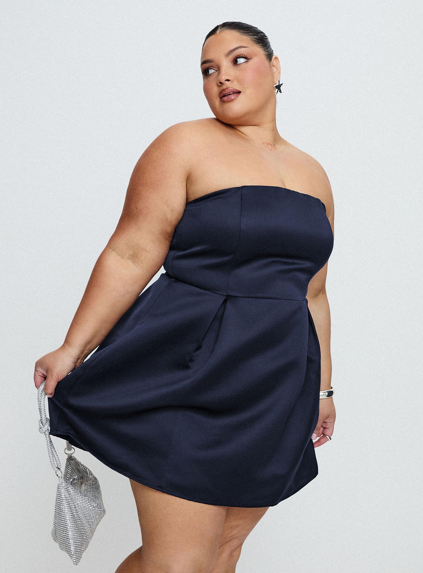 Spader Corset Mini Dress Navy Curve - Image 8