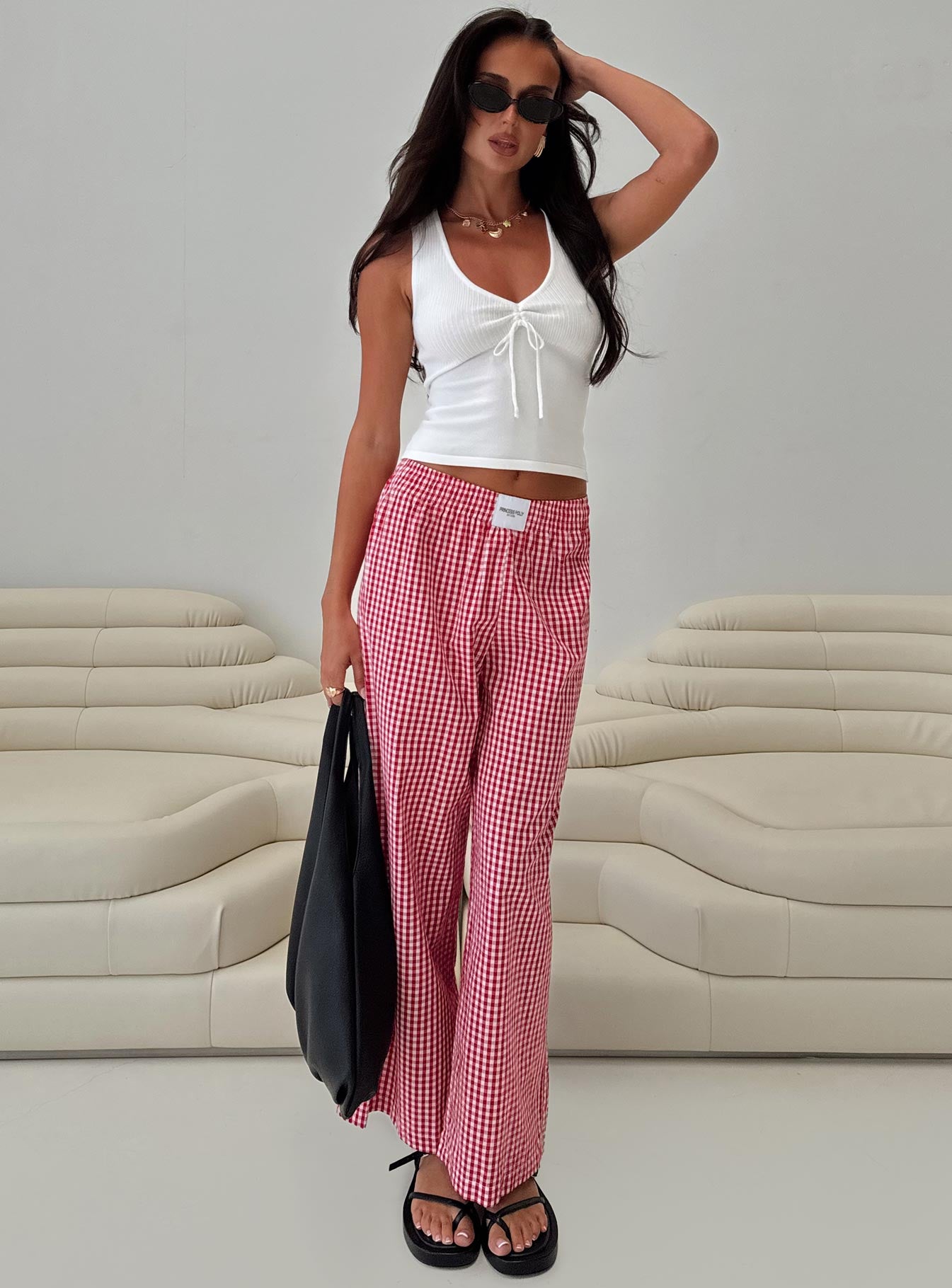 Beach House Pants Red Gingham - Image 7