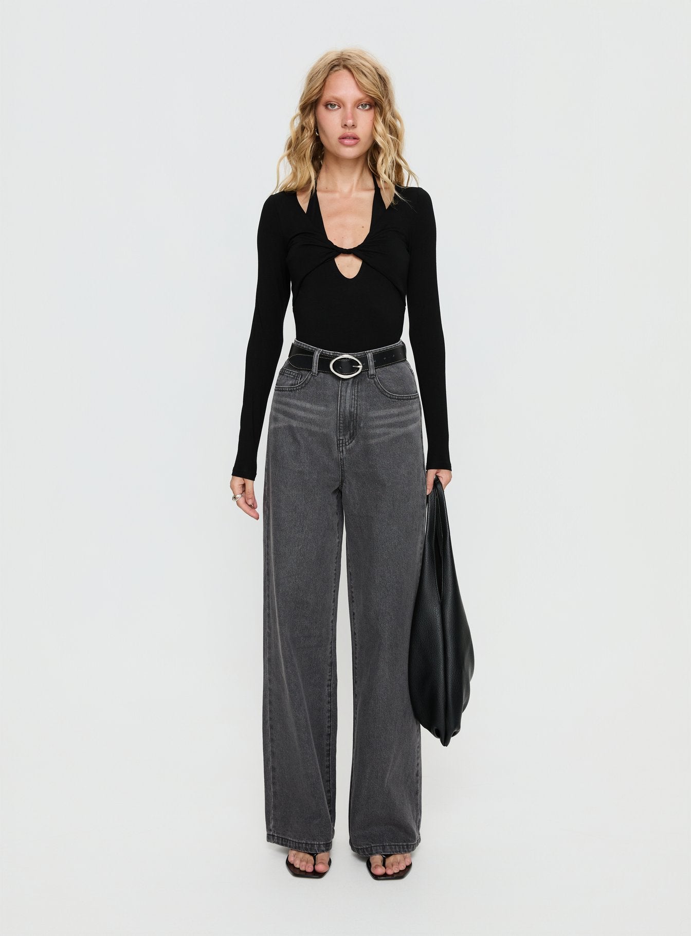 Tulia Long Sleeve Layered Bodysuit Black - Image 7