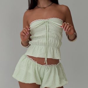 Short And Sweet Shorts Green Check