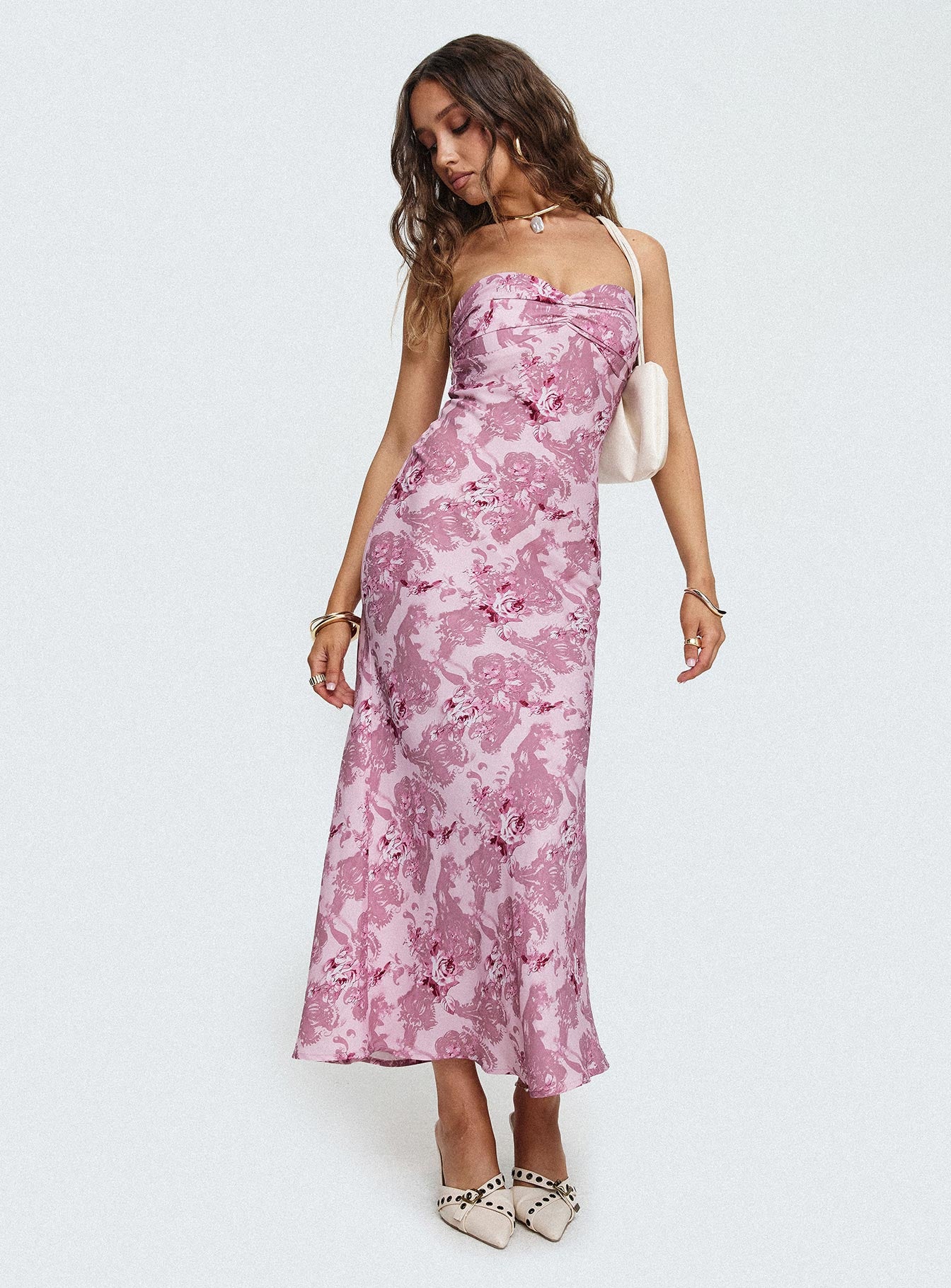 Abeila Strapless Maxi Dress Pink - Image 8