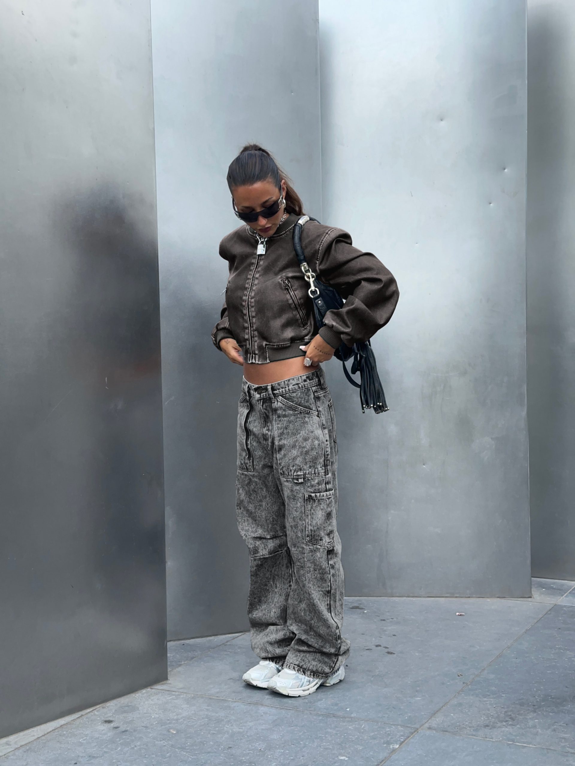 Allure Bomber Jacket Slate - Image 8