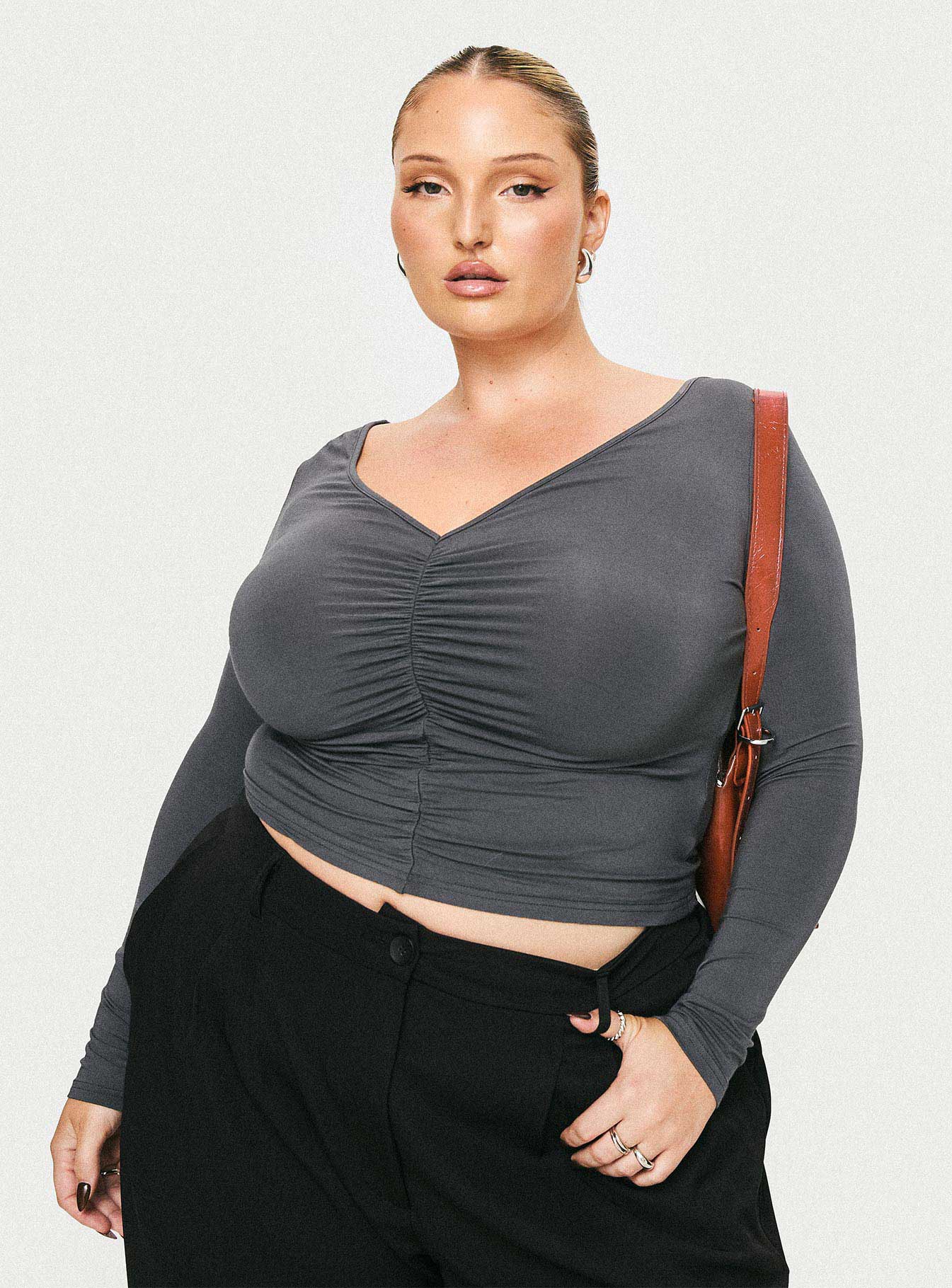 Moylan Long Sleeve Top Grey Curve - Image 8