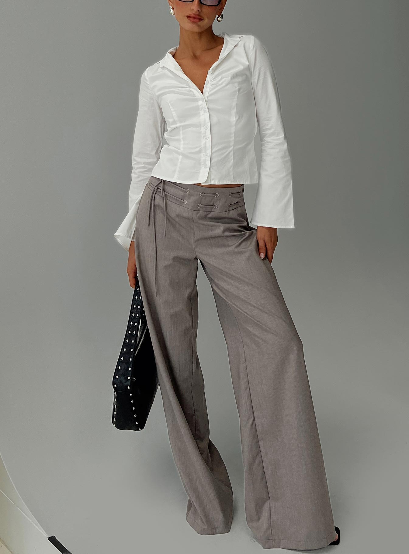 Just Have Fun Wide Leg Pant Grey - Image 9