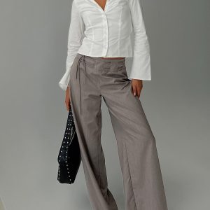Just Have Fun Wide Leg Pant Grey Tall