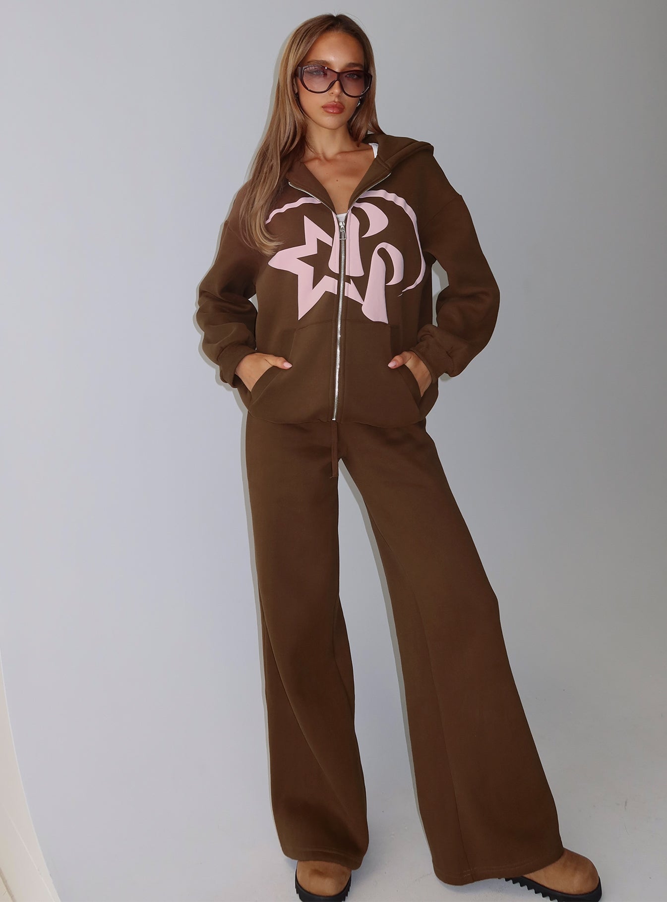 Princess Polly Stargirl Zip Through Jumper Brown - Image 8