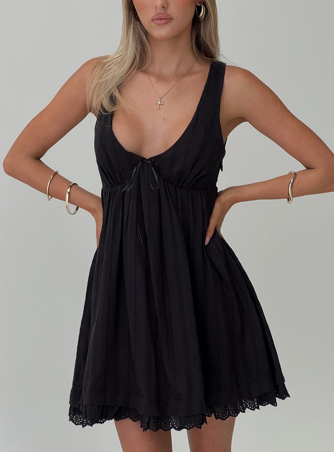 Nelty Mini Dress Black - Image 8