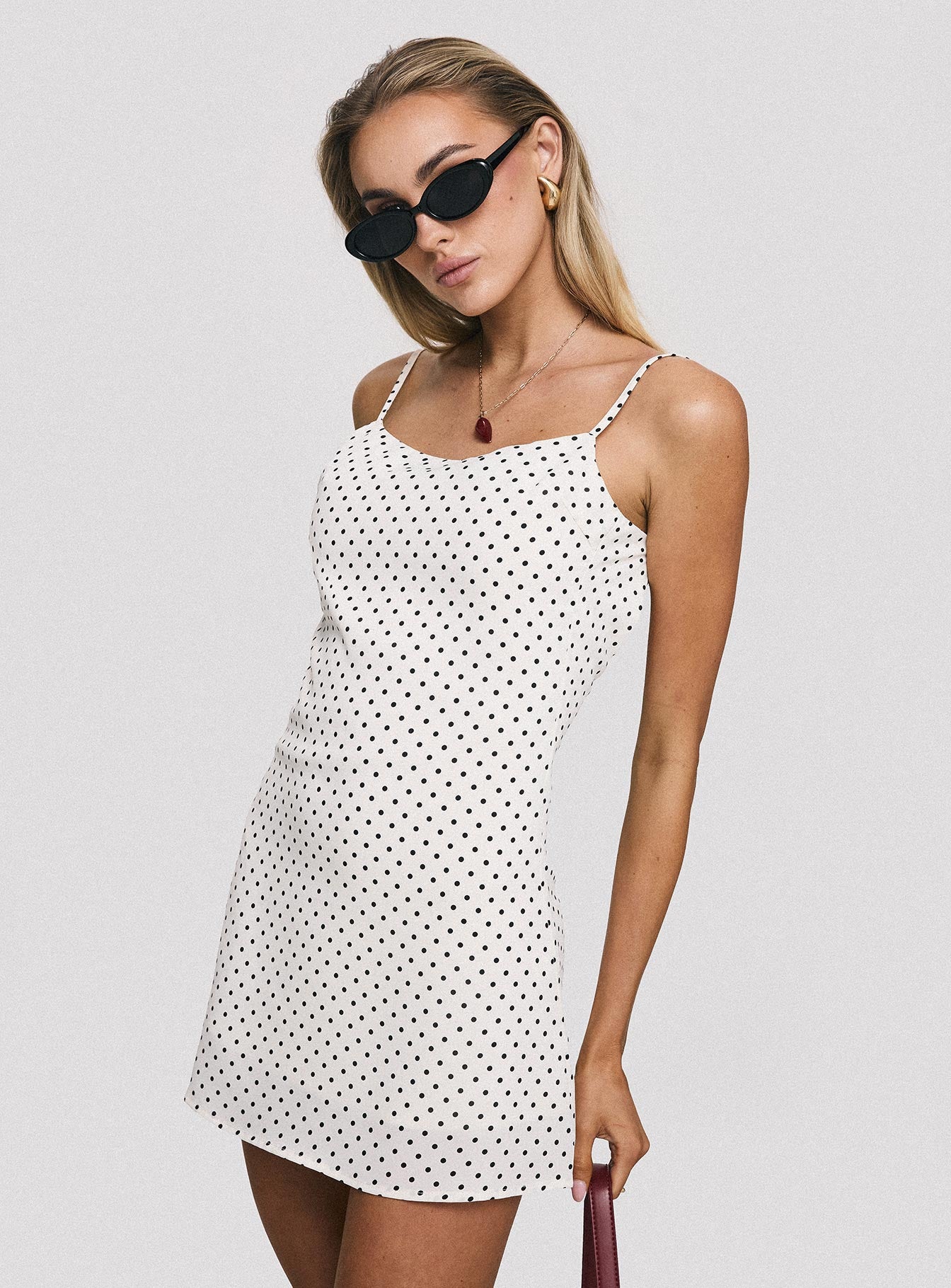 Cookie Mini Dress White Polka Dot - Image 8