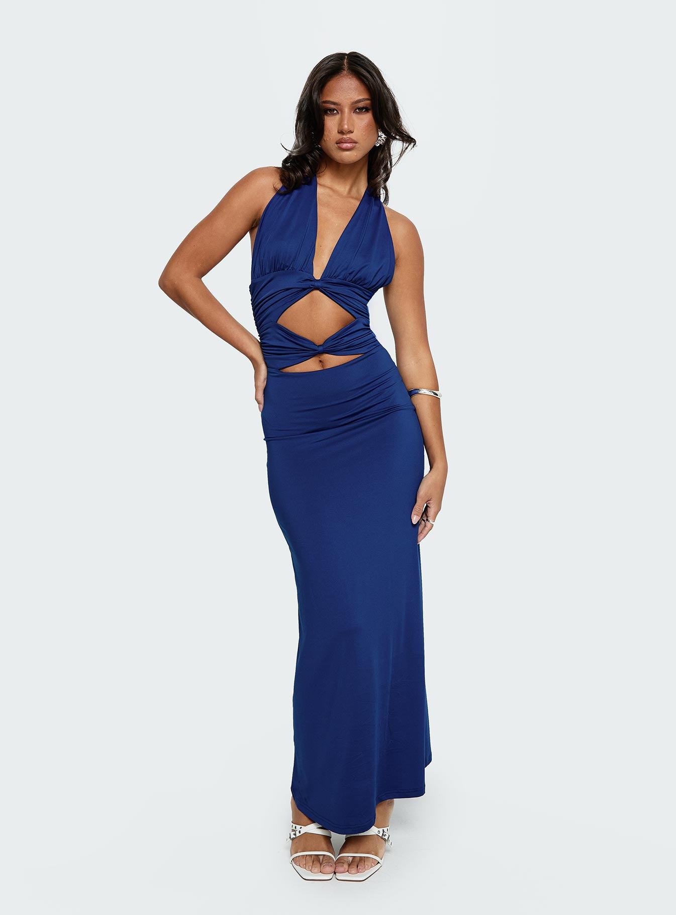 Labour Of Love Halter Maxi Dress Cobalt - Image 8