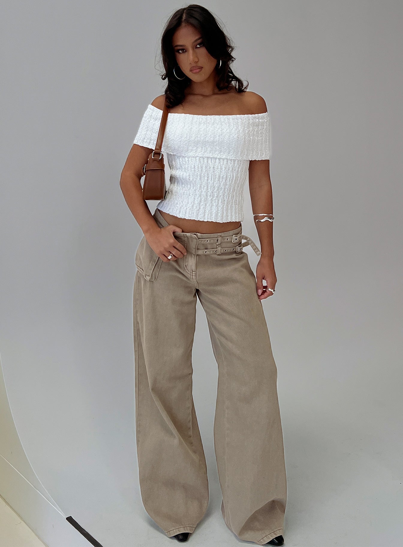 Murmur Off Shoulder Top White - Image 8